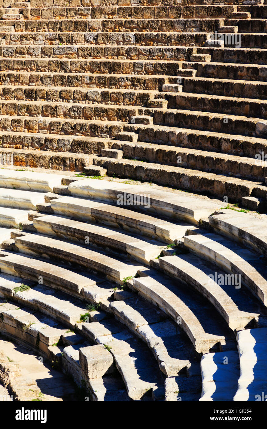 Le antiche rovine romane a Salamina, Famagosta, la parte settentrionale di Cipro. Foto Stock