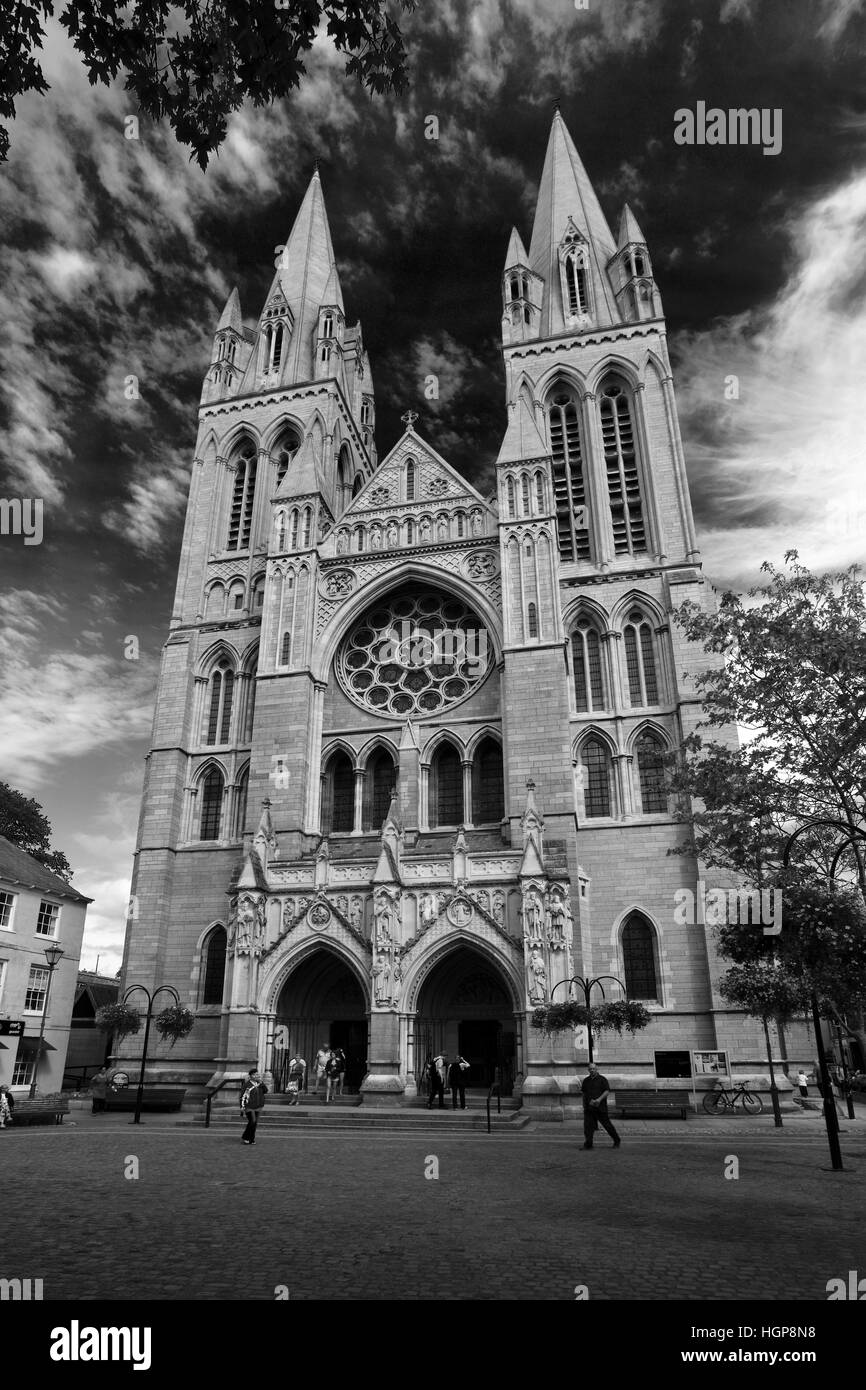 Truro Cathedral; Truro City; Cornwall County; Inghilterra; Regno Unito Foto Stock