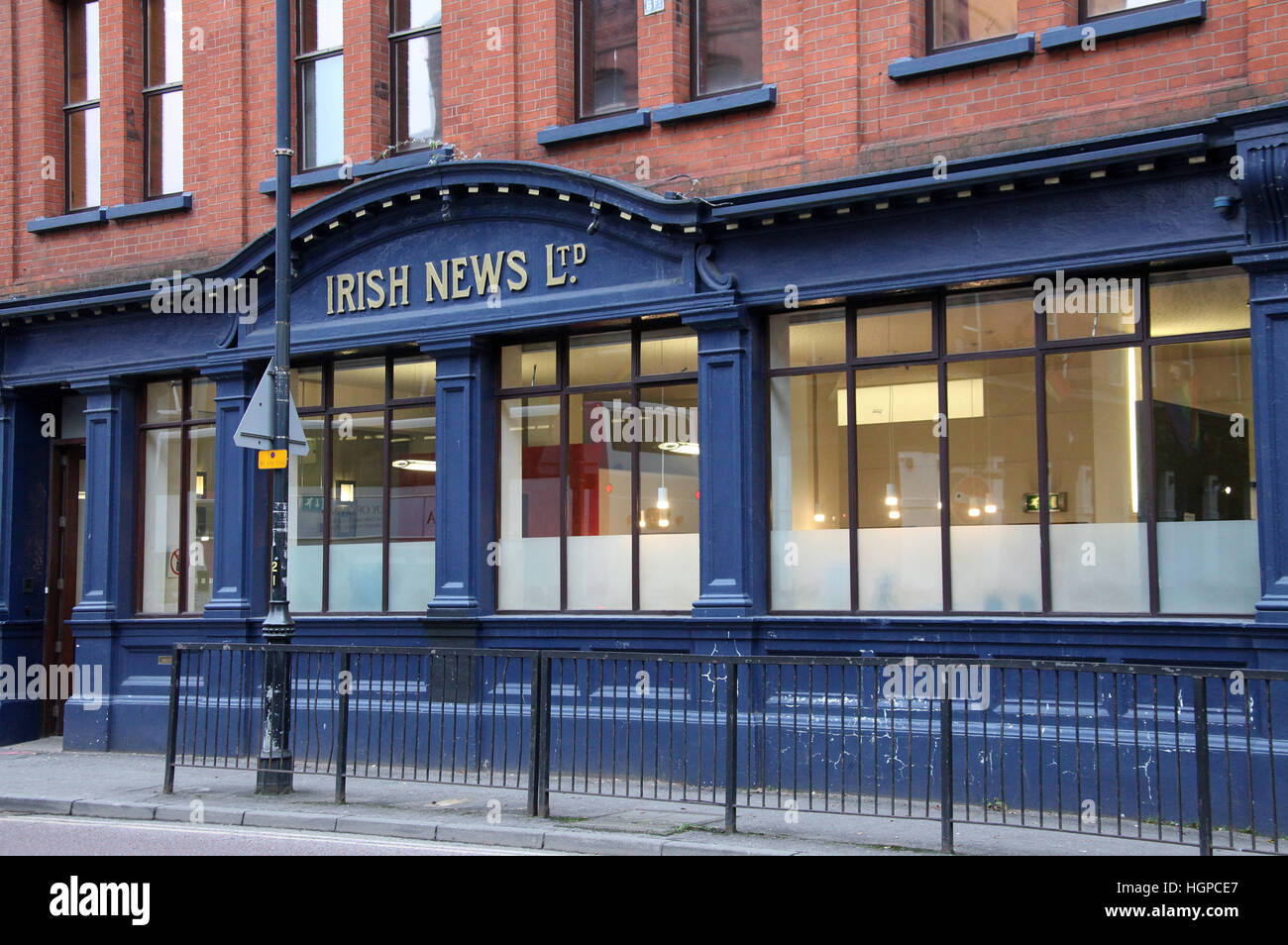 Irish News Ufficio in Belfast Foto Stock