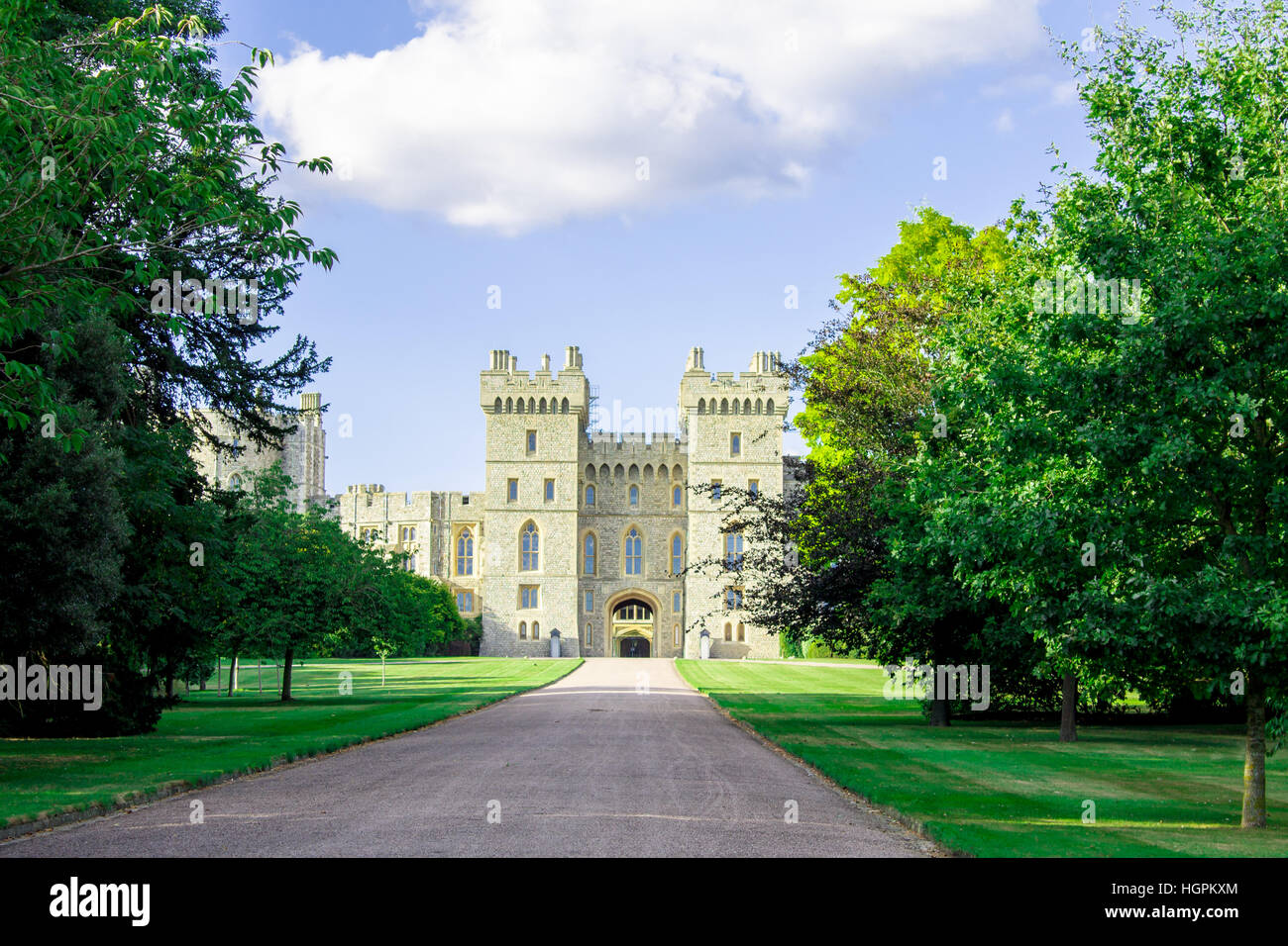 L'entrata del Castello di Windsor, una residenza per la famiglia reale. Foto Stock