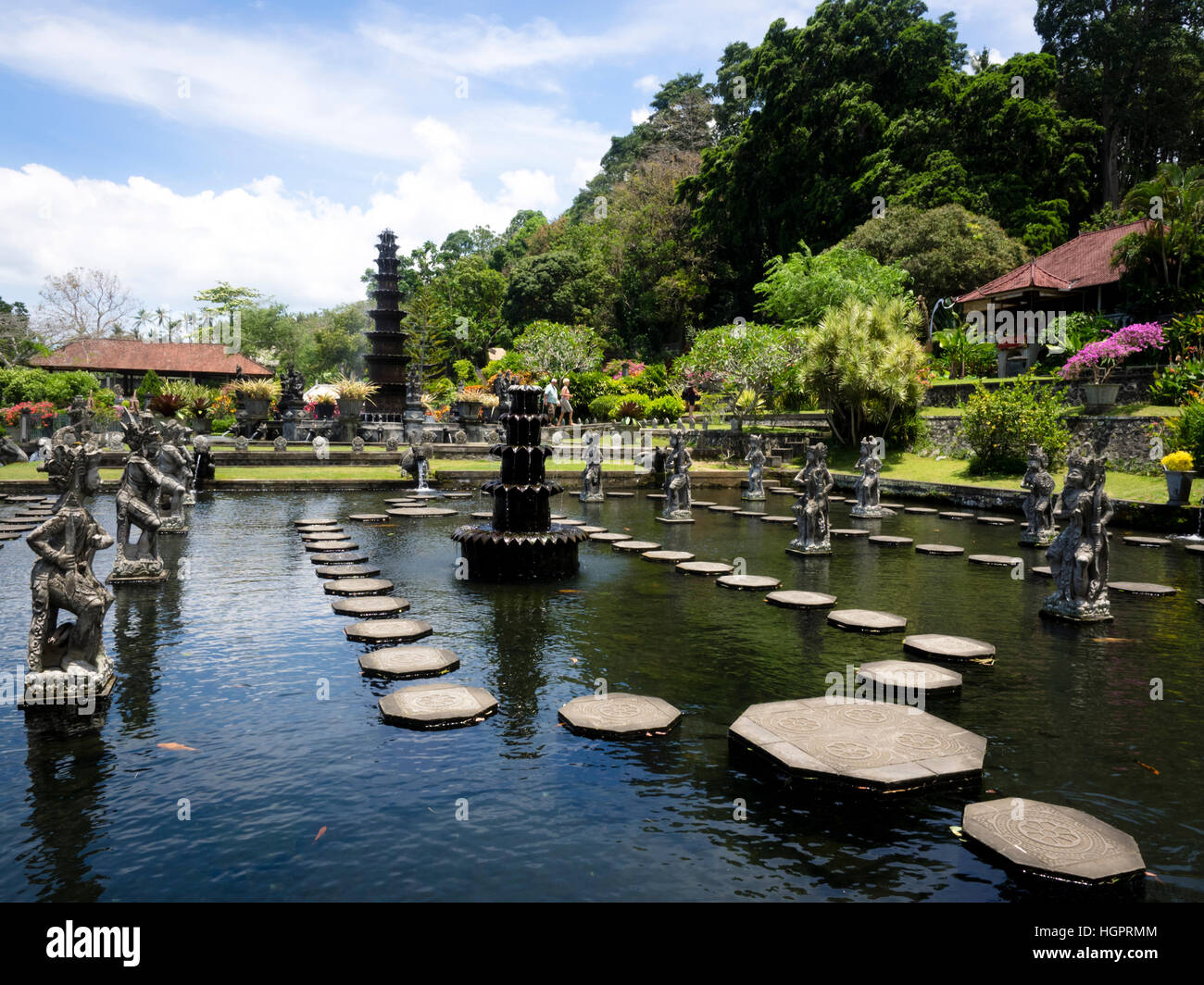 Taman Tirta Gangga Wasserpalast von Karangasem nördlich von Amlapura auf Bali Foto Stock