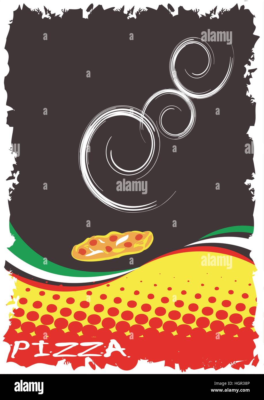 Pizzeria.menu astratto Illustrazione Vettoriale