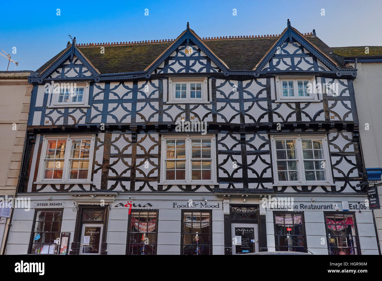 Warwick è il capoluogo della contea di Warwickshire, Inghilterra. La città si trova sul fiume Avon, 11 miglia (18 km) a sud di Coventry Foto Stock