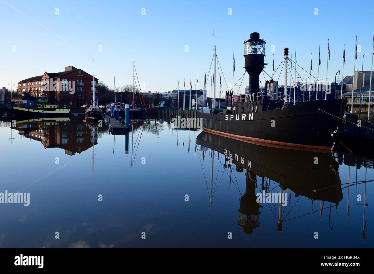 Spurn Lightship in Hull Marina Foto Stock