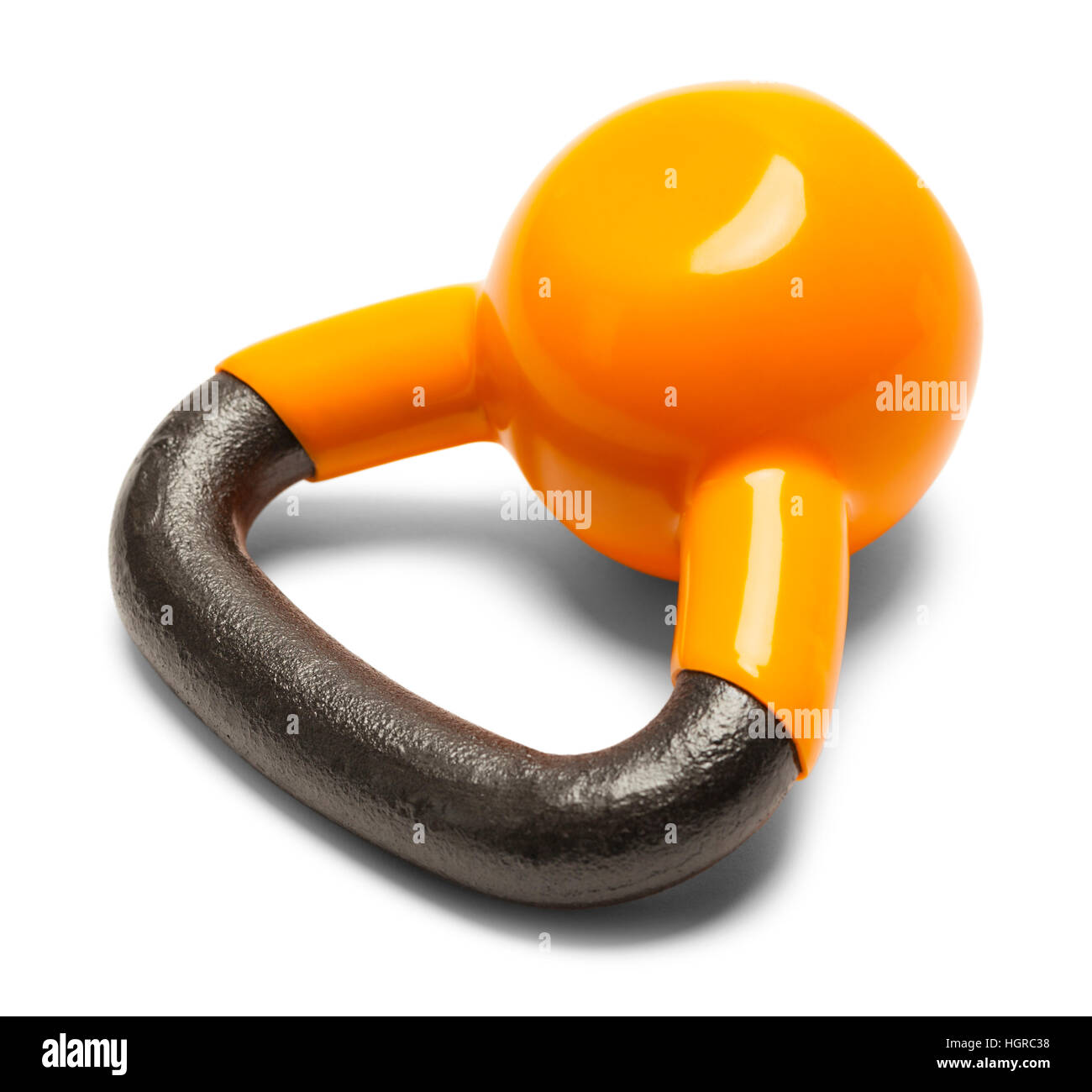 Ribaltato Kettlebell isolato su bianco Backgroundl. Foto Stock