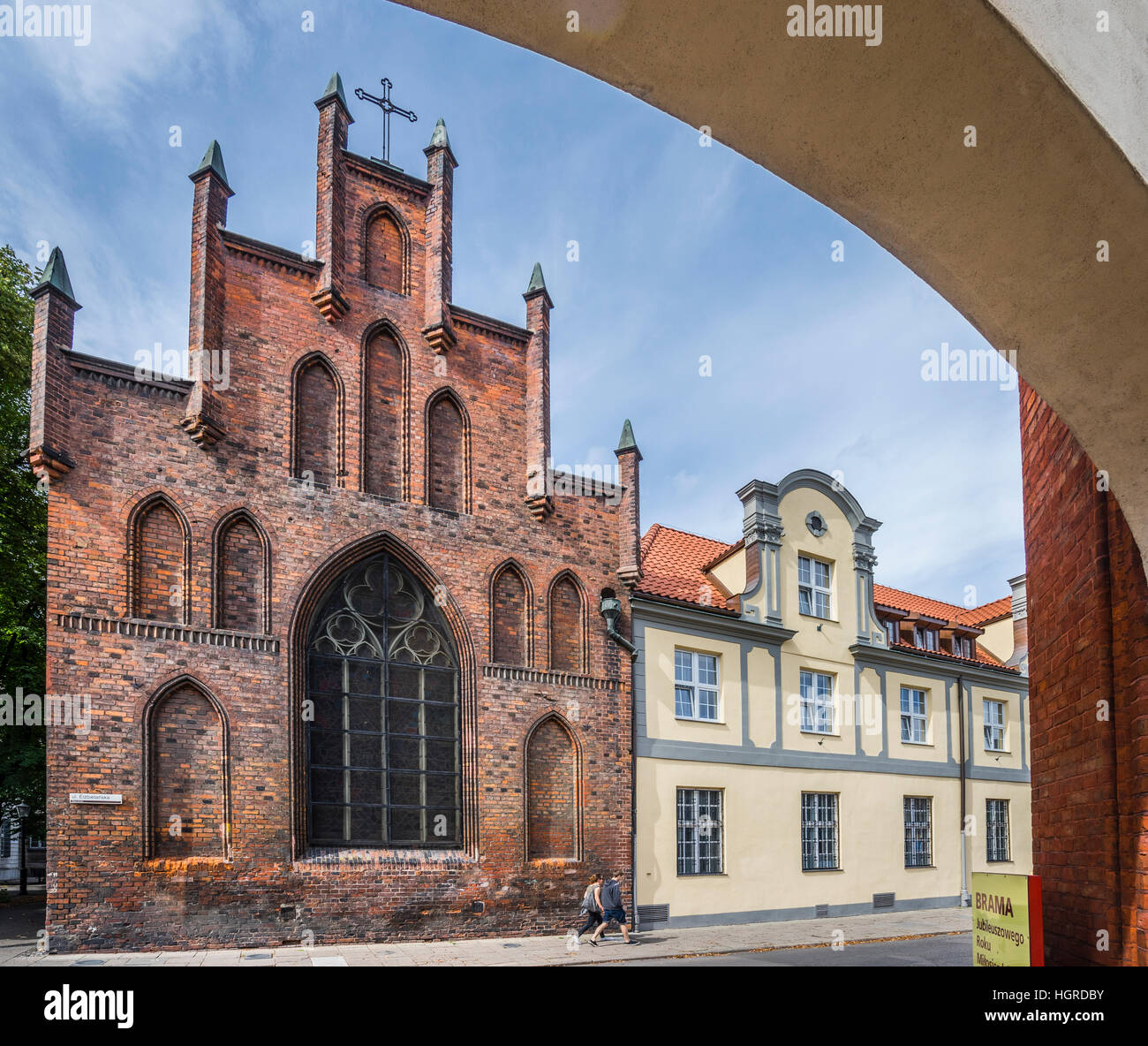 Polonia, Pomerania, Gdansk (Danzica), Santa Elisabetta Chiesa e Ospedale nella Città Vecchia di Danzica Foto Stock