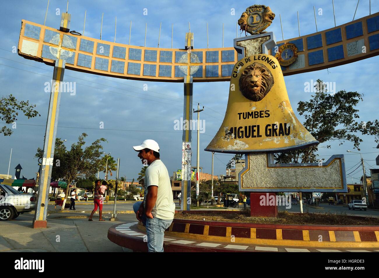 Miguel Grau - Monumento di Puyango - Tumbes. Dipartimento di Tumbes .PERÙ Foto Stock