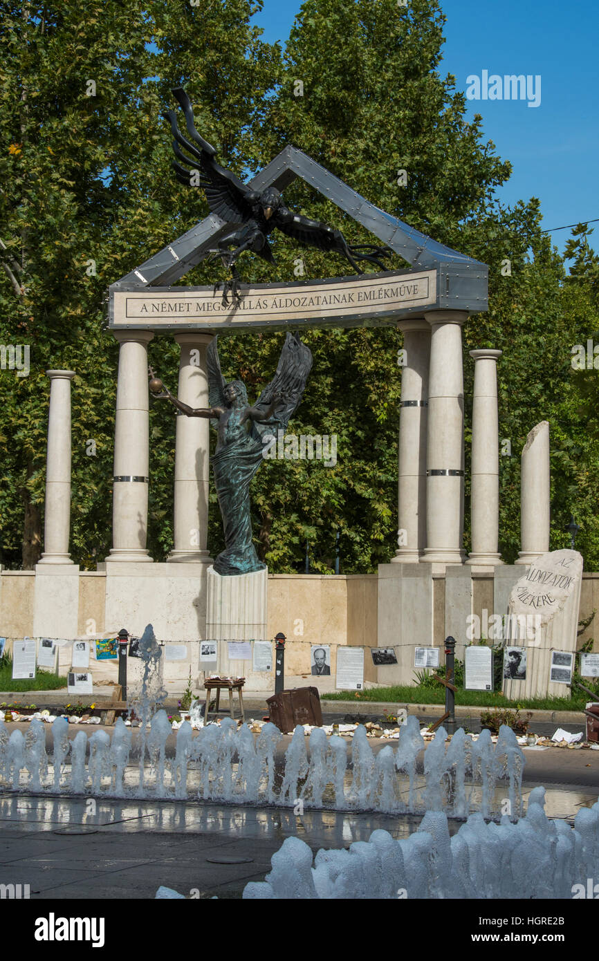 Monumento ungherese delle vittime del nazismo Foto Stock