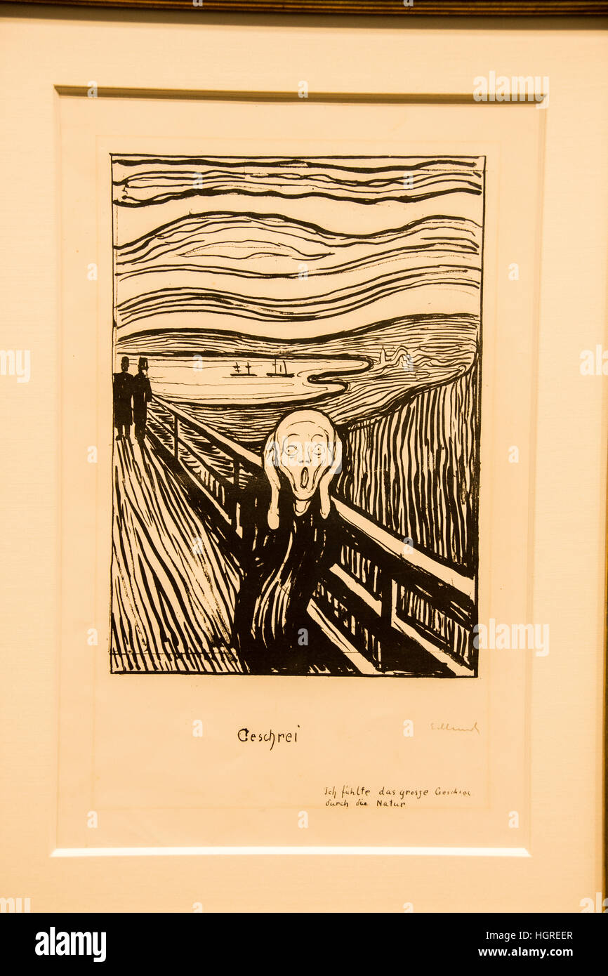 L'urlo Edward Munch Foto Stock