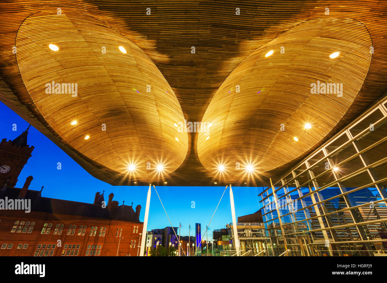 National Assembly for Wales, Cardiff Bay, Wales, Regno Unito Foto Stock