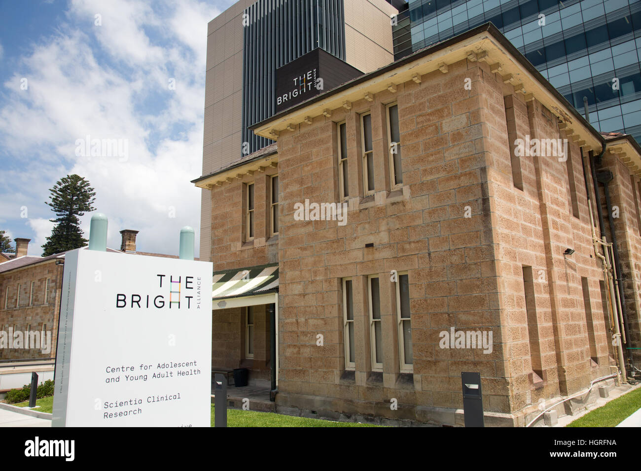 Alleanza luminoso a Sydney, la ricerca sul cancro che coinvolgono il Principe di Galles hosp , Lowy Cancer Center, UNSW, centro nelune, Australia Foto Stock