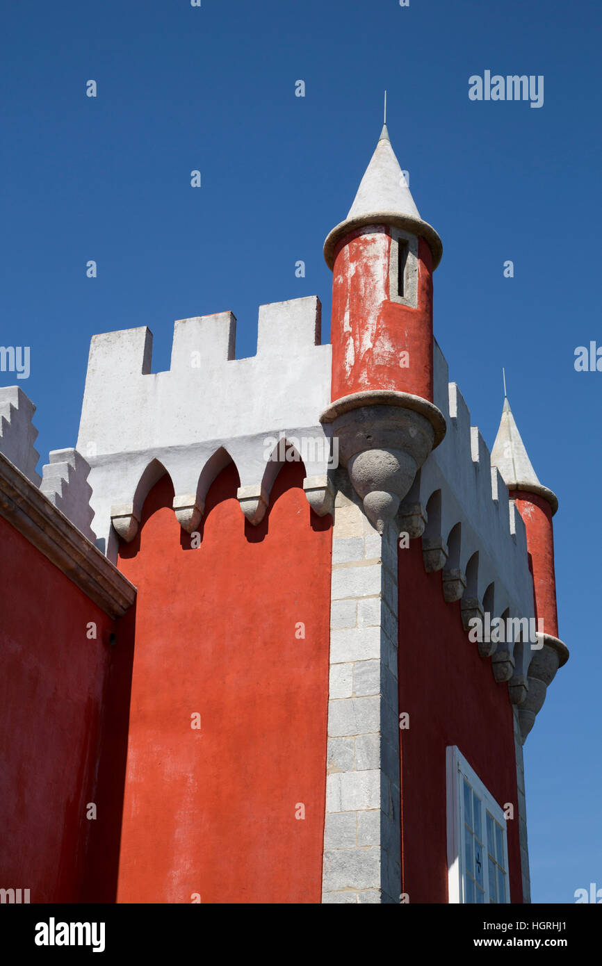 Pena il Palazzo Nazionale, Sintra, Sito Patrimonio Mondiale dell'UNESCO, Portogallo Foto Stock