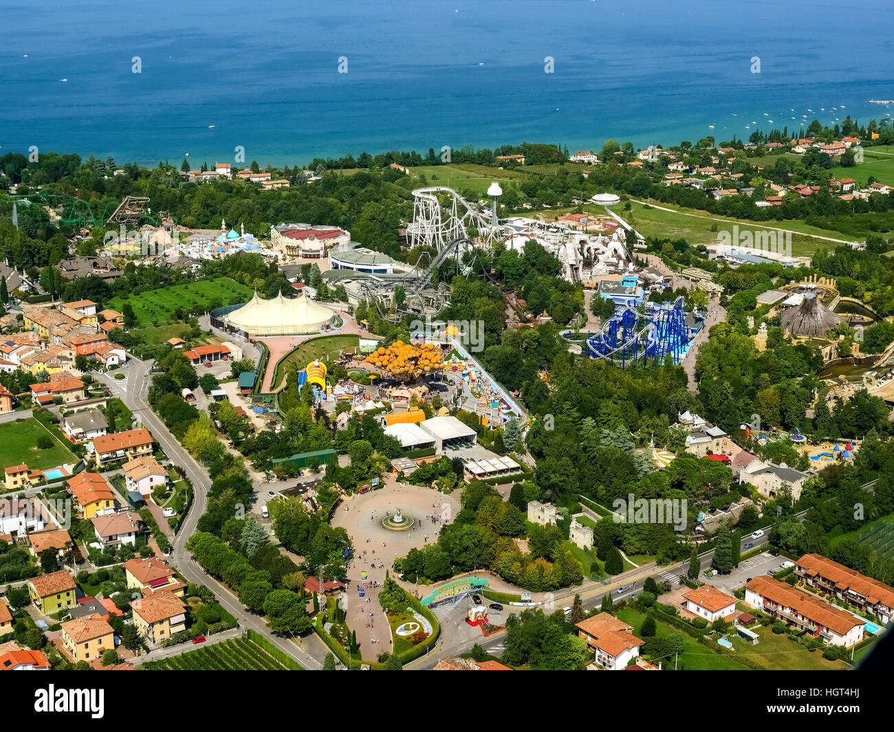 Il parco divertimenti di Gardaland, Ronchi, regione Veneto, Italia Foto Stock