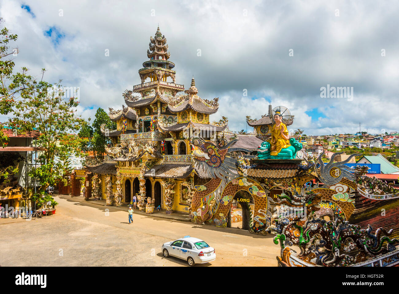 Linh Phuoc Pagoda, Đà Lạt, Lâm Đồng Provincia, Vietnam Foto Stock