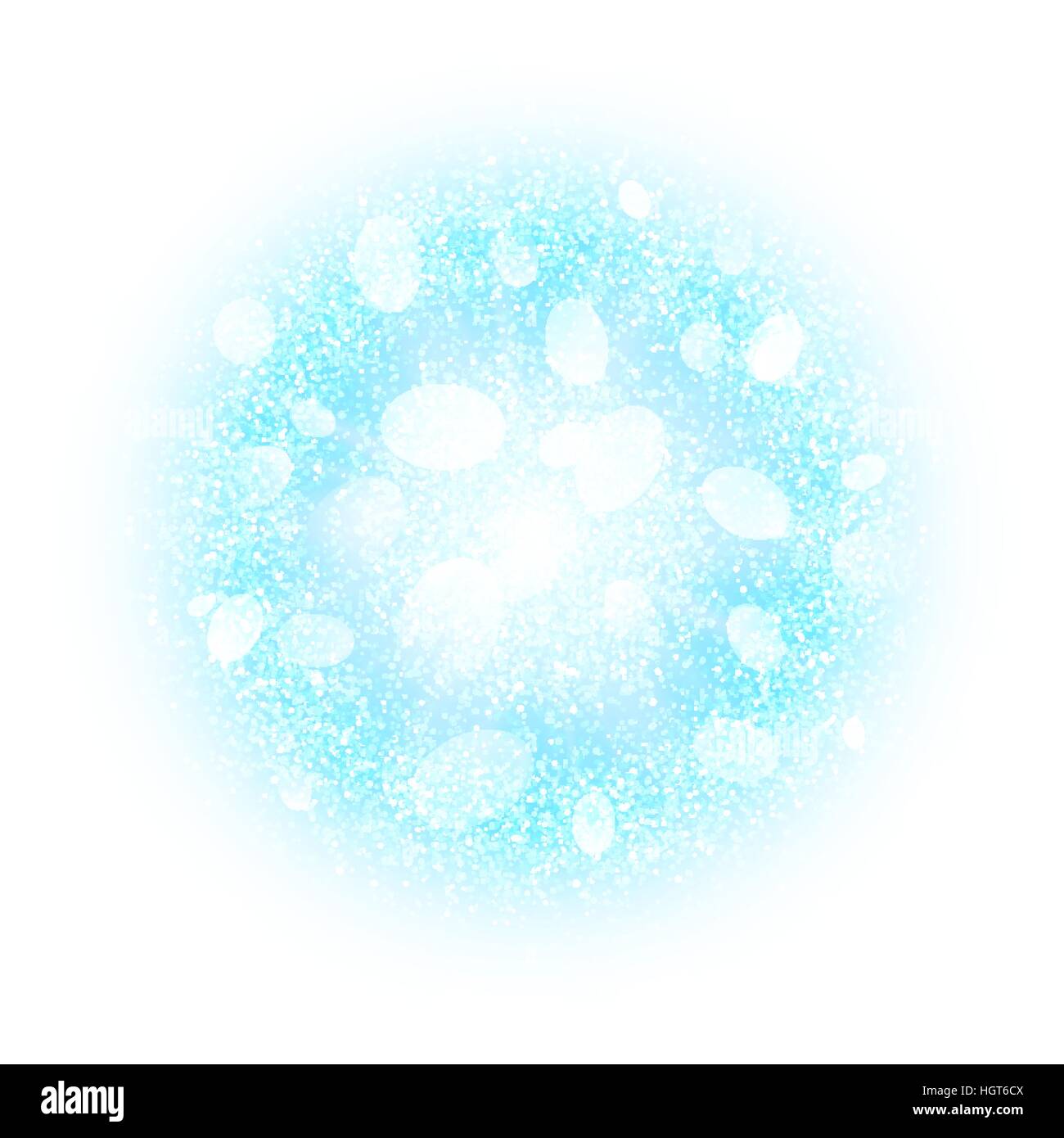 Abstract esplosione con blu e polvere bianca elementi isolati su bianco. Raffica di neve ghiacciata palla. La polvere brillante fuochi d' artificio effetto luminoso con alone blu. Sparkles splash sfondo in polvere. Illustrazione Vettoriale Illustrazione Vettoriale
