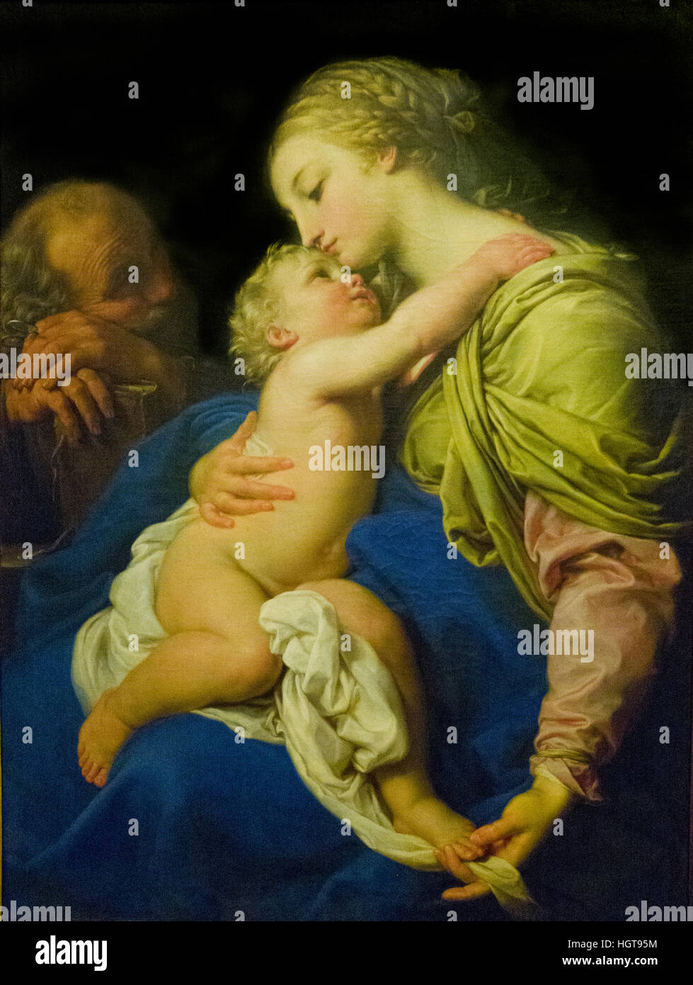 Dipinto della Madonna e il bambino al Museo Capitolino Roma Foto Stock