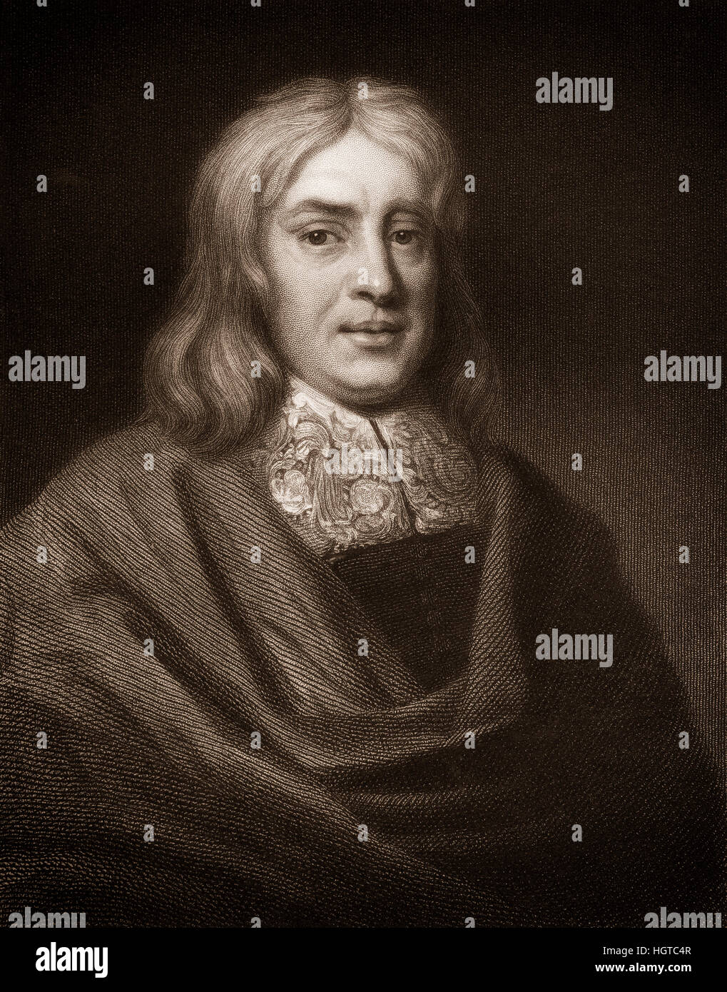 Thomas Sydenham, 1624 - 1689, un medico inglese, Ritratto von Thomas Sydenham oder Syndenham, 1624 - 1689, ein englischer Arzt Foto Stock