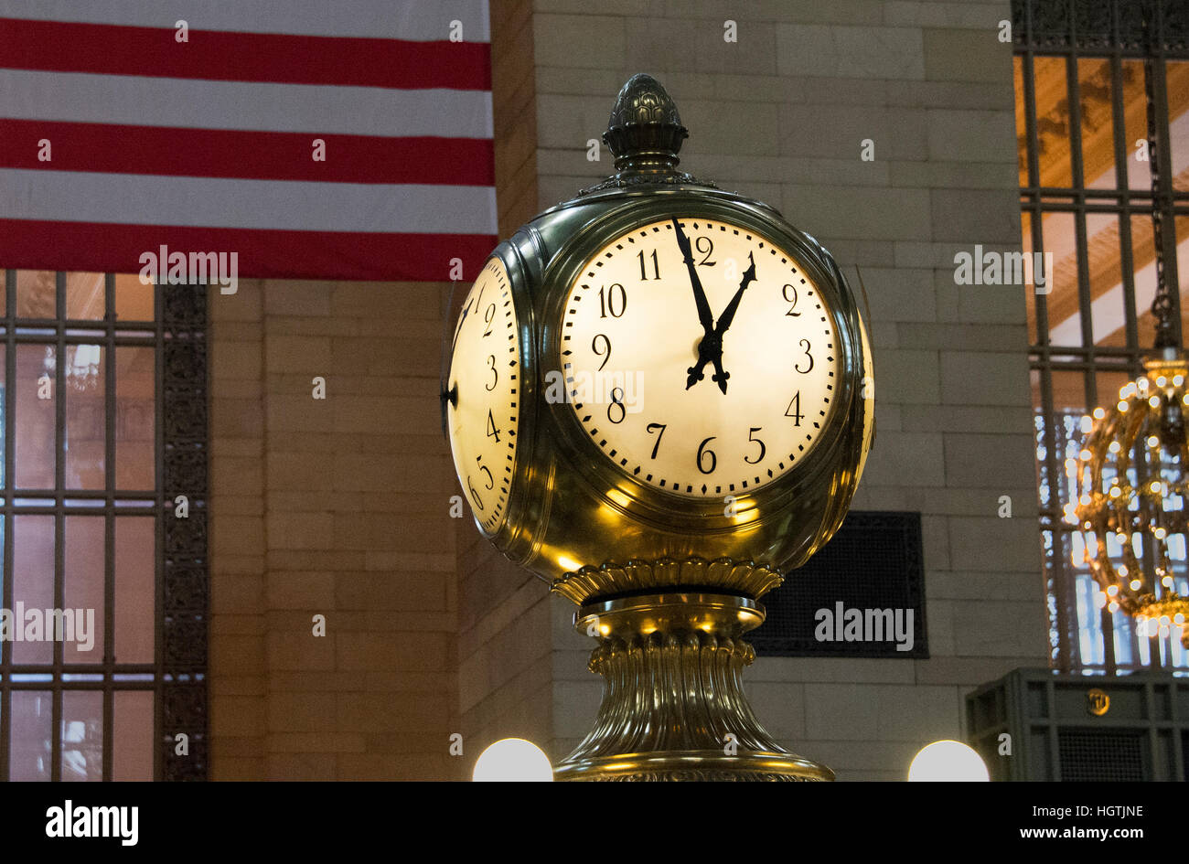 Punto di riferimento orologio in Grand Central Station New York Foto Stock