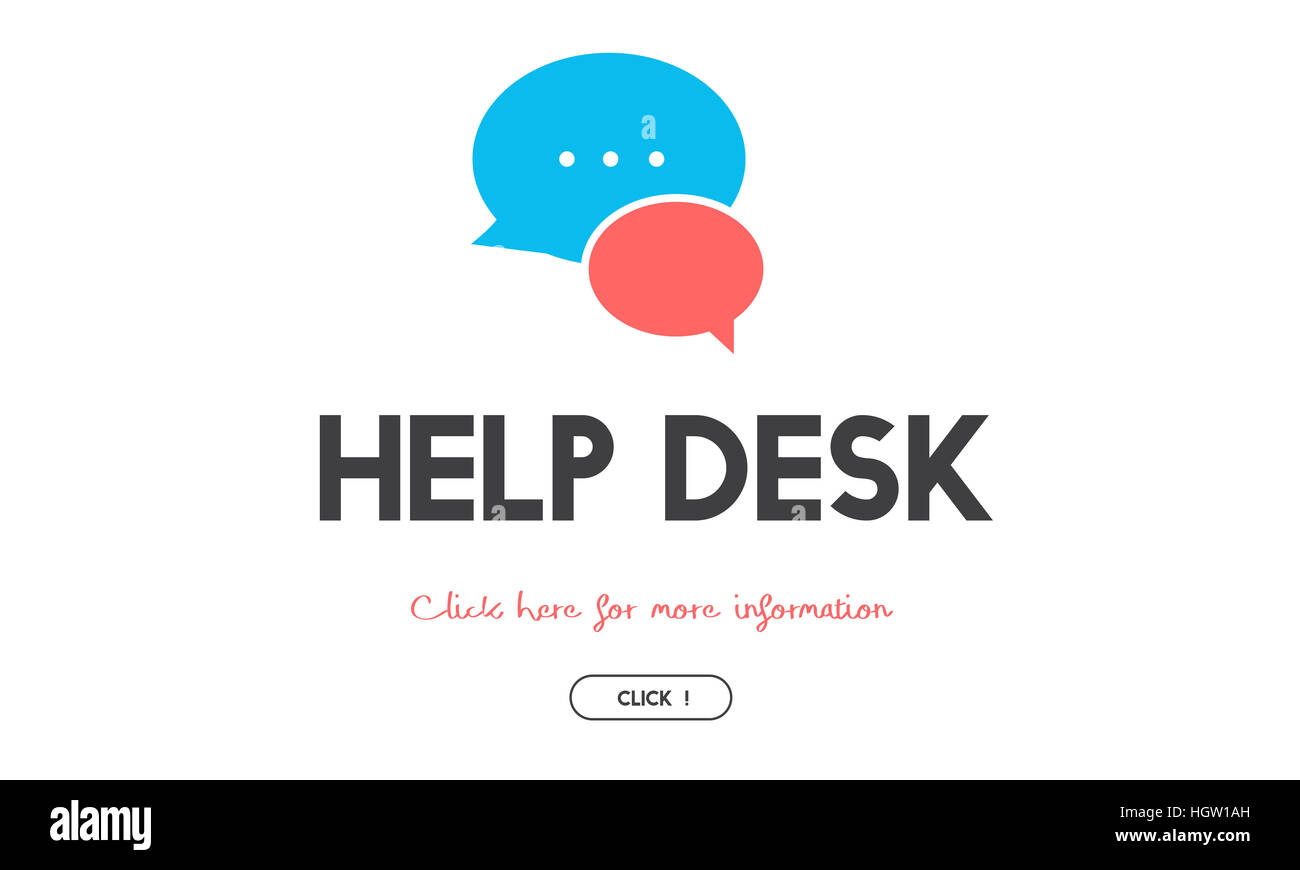 Comunicazione di servizio Help Desk concetto/ Foto Stock