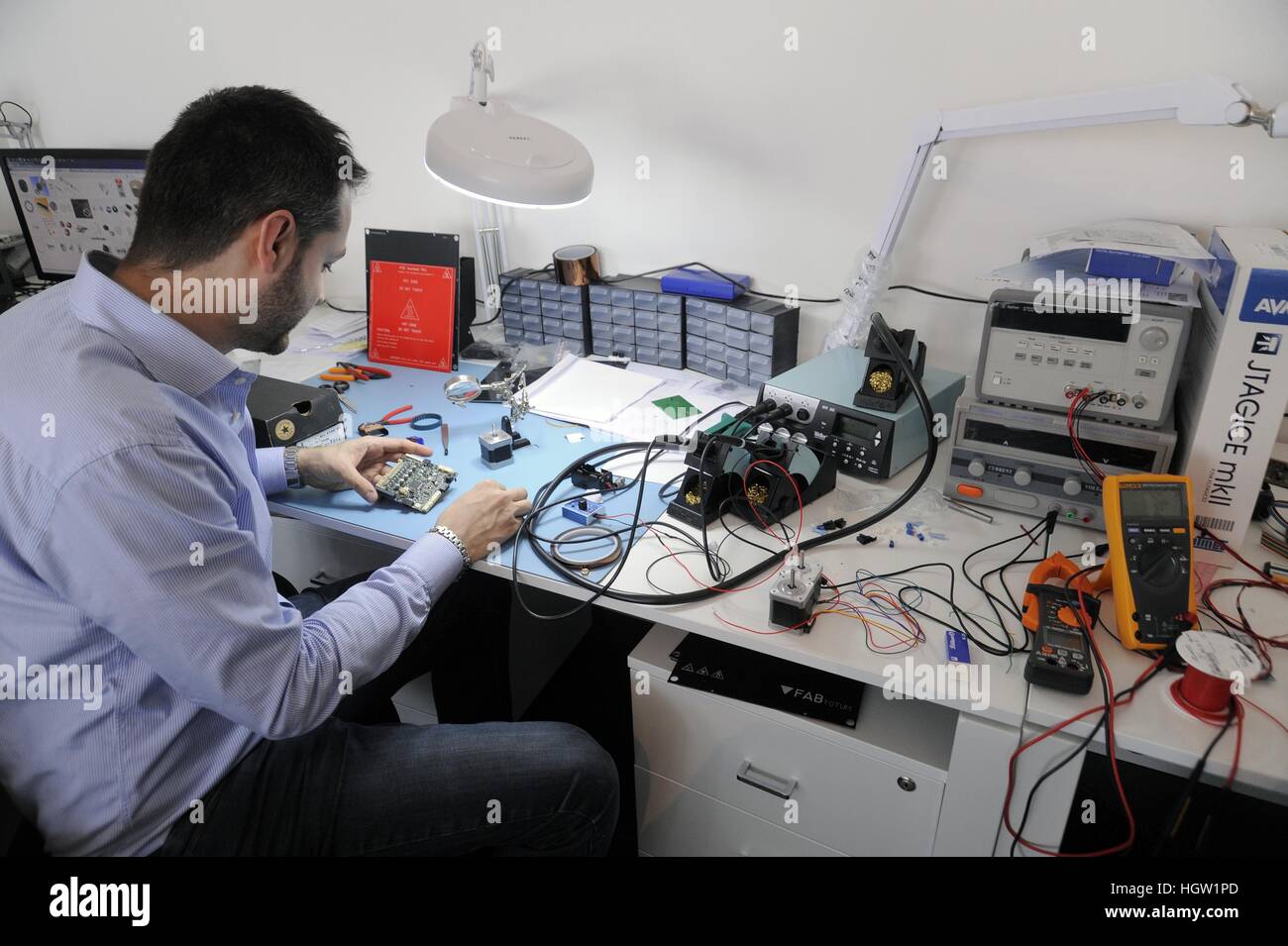 L'avvio FABtotum, nato presso l'incubatore di imprese Poli-Hub di Milano Politecnico, si occupa della progettazione e della fabbricazione di 3D le stampanti Foto Stock