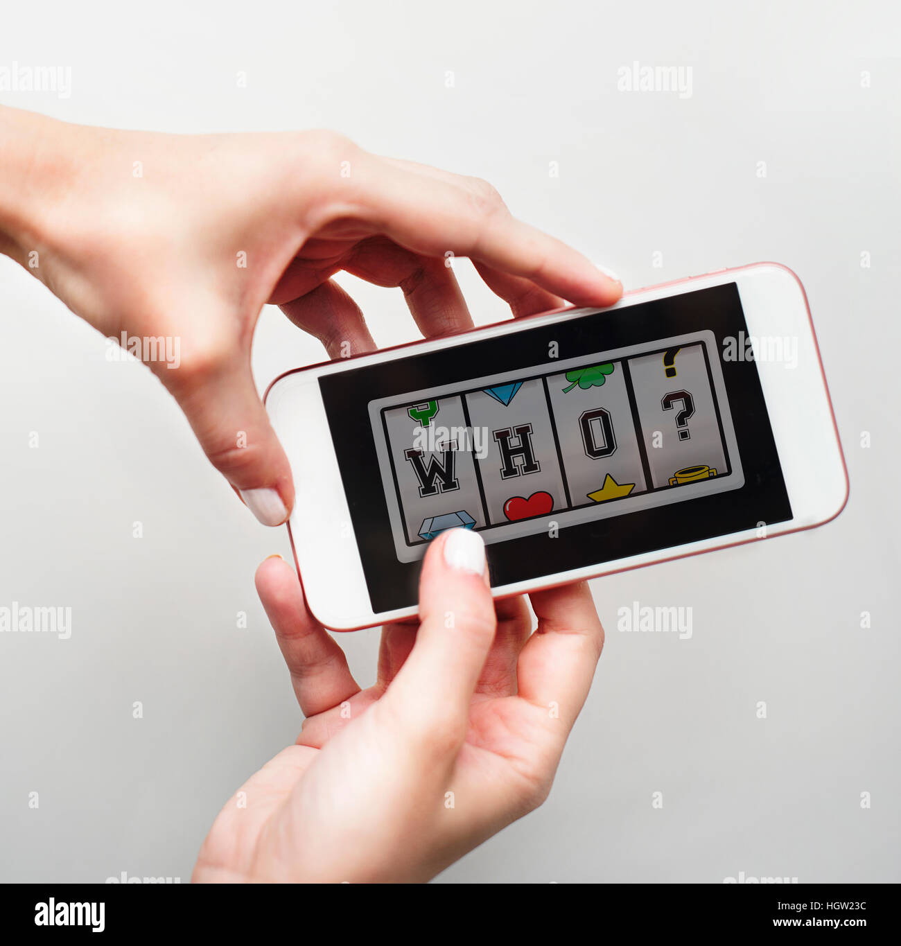 Che persone persona sconosciuta indovinare poco chiara nozione Foto Stock