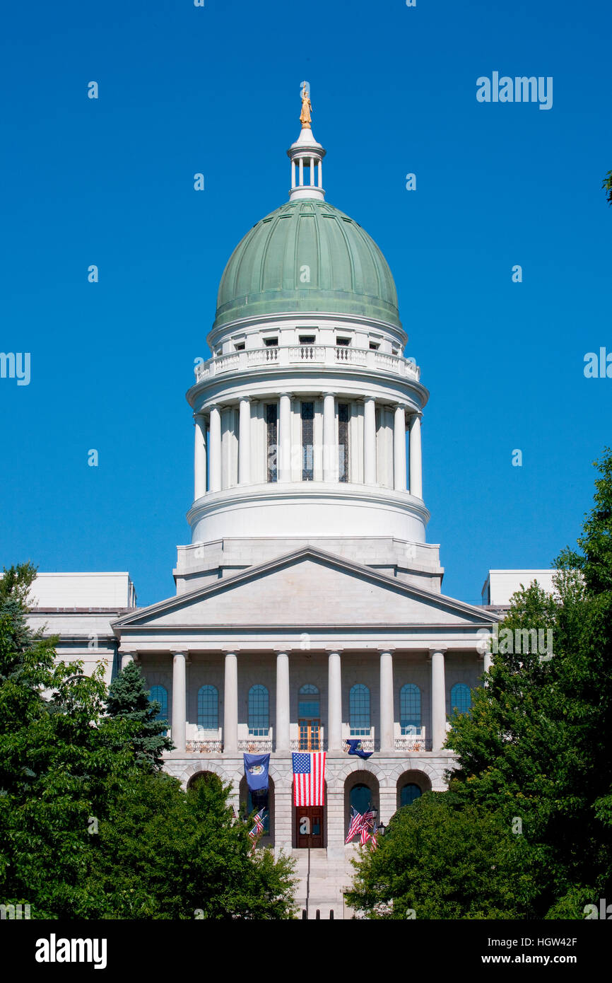 Historic Maine State Capitol Building, Augusta Maine, la capitale dello stato Foto Stock