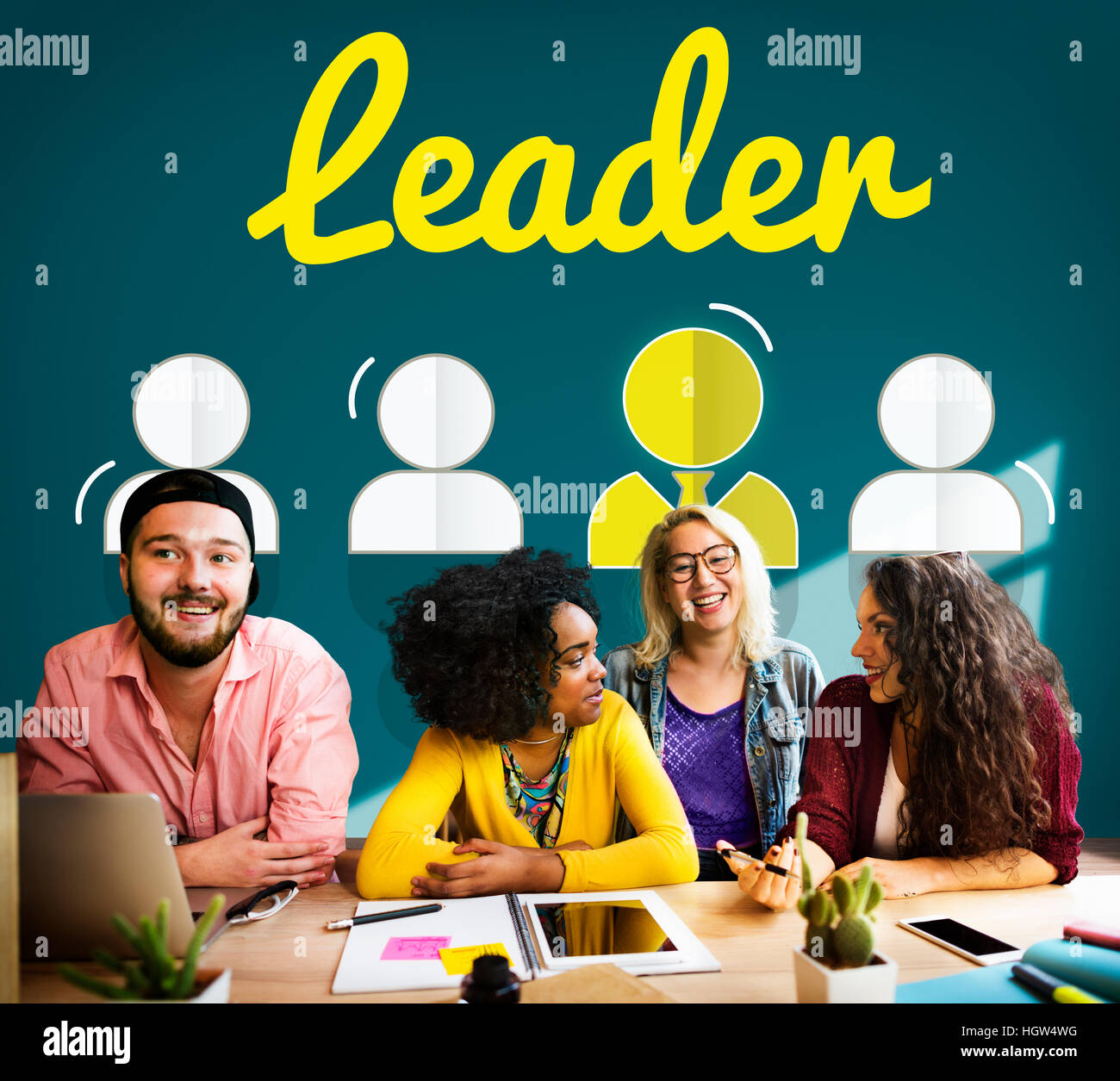 Partnership Corporate Team Leader del concetto di font Foto Stock