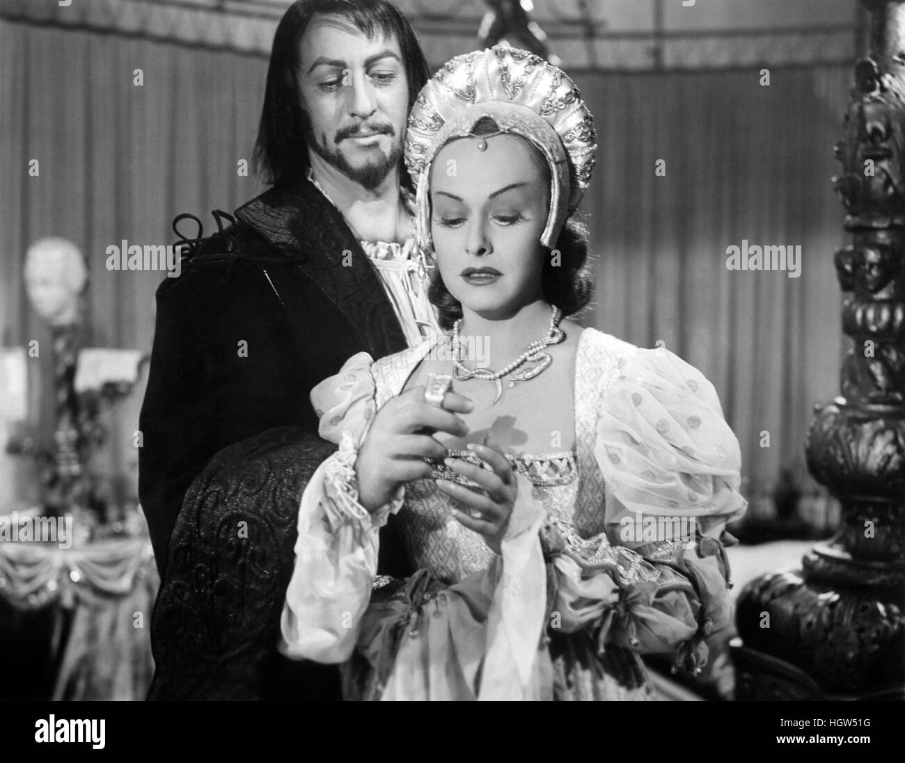 Sposa di vendetta 1949 Paramount Pictures film con Paulette Goddard come Lucrezia Borgia e John Lund come il Duca di Ferrara Foto Stock