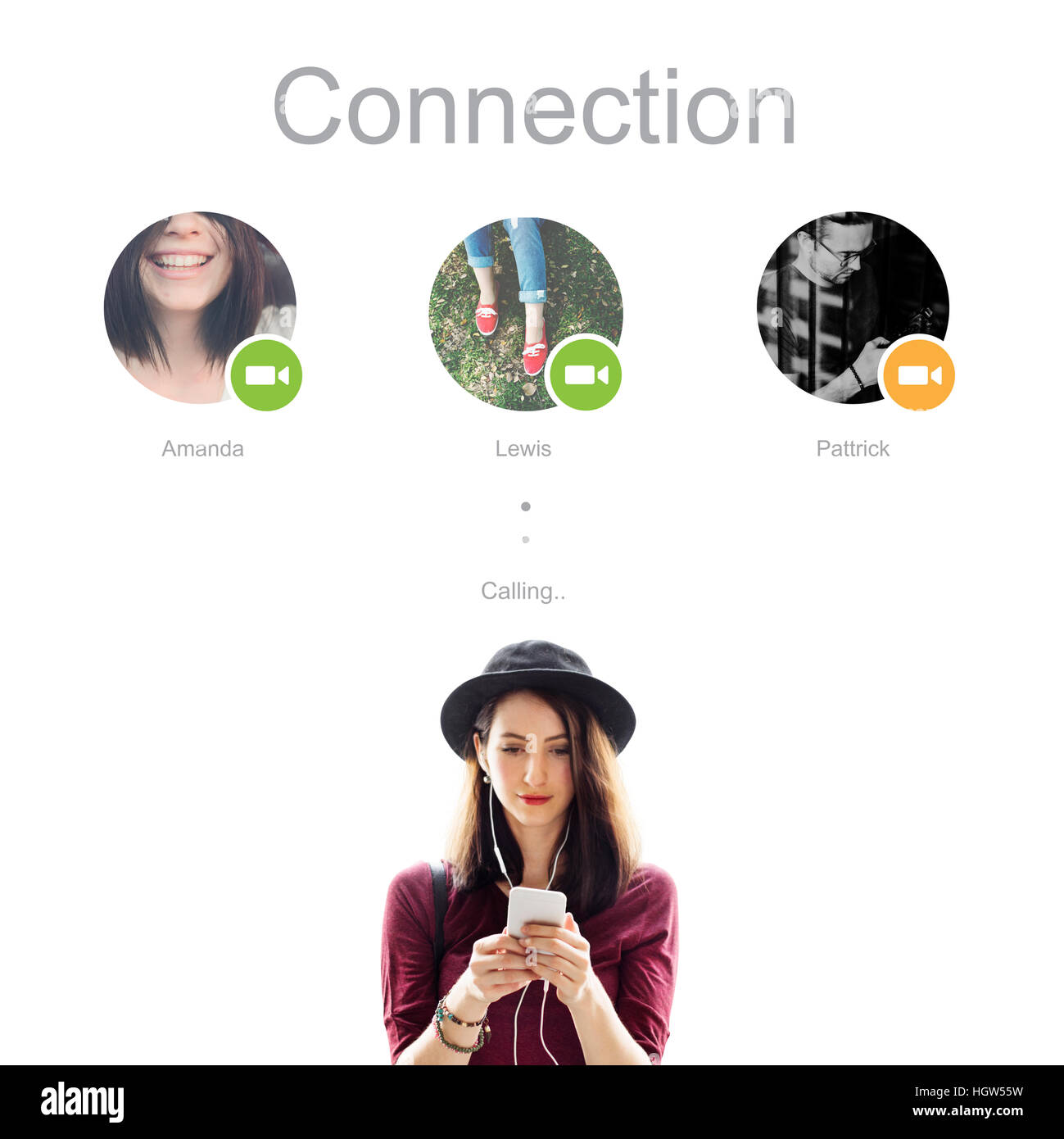 Chiamata in conferenza in rete il concetto di comunicazione Foto Stock