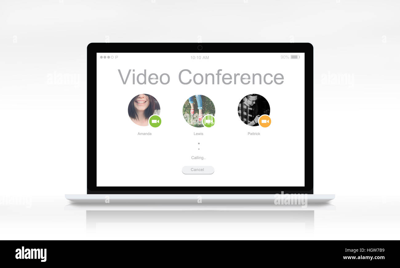 Chiamata in conferenza in rete il concetto di comunicazione Foto Stock