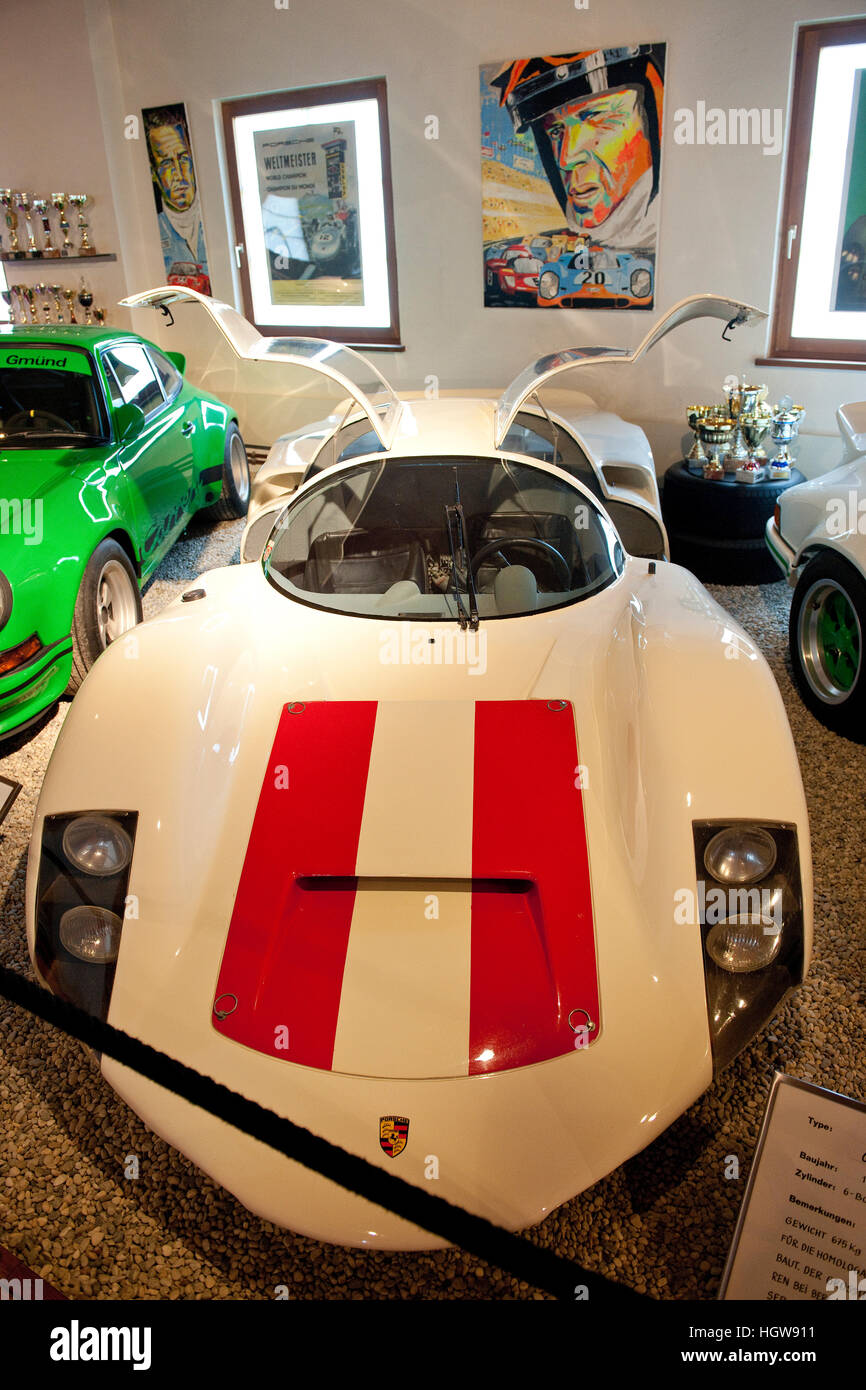1966 Porsche 906, Porsche Carrera 6, ultimo street-legal racing auto da Porsche, 1991cc flat 6 motore, 220 hp, Museo Porsche Pfeifhofer, Gmuend, Carinzia, Austria, Europa, Gmünd Foto Stock