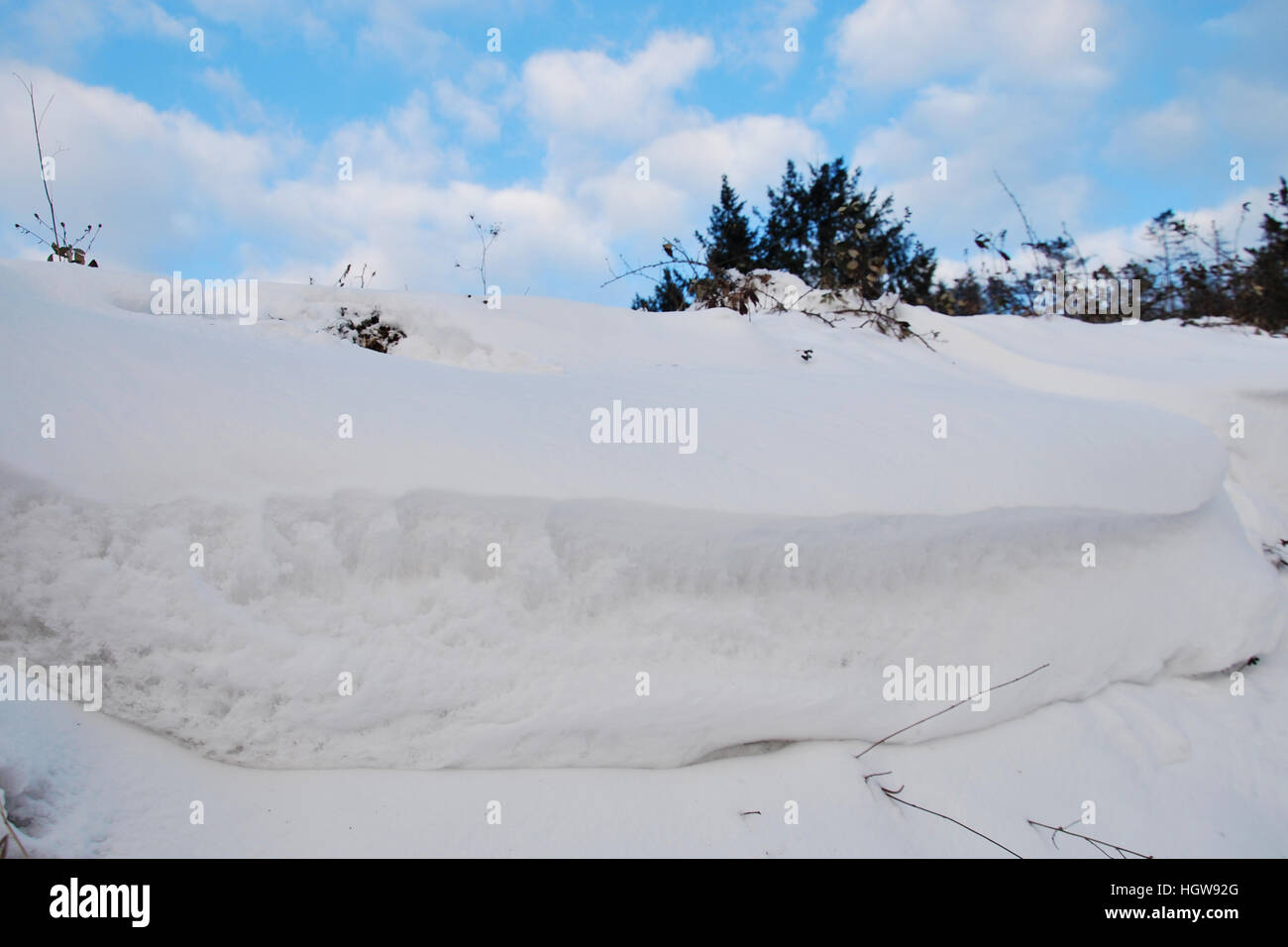 Inverno: superficie magica di neve Foto Stock
