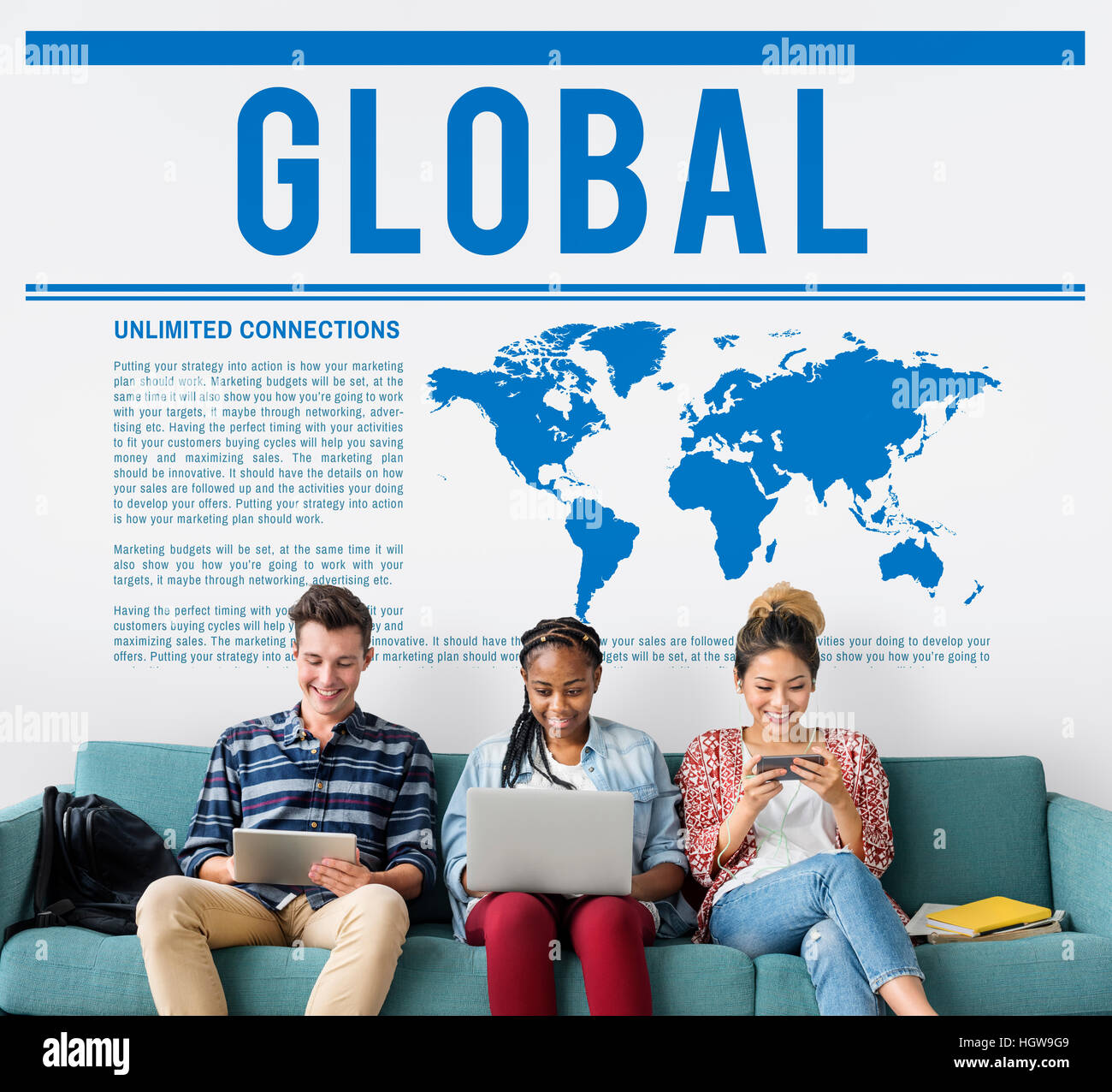 Rete mondiale Global concetto di comunicazione Foto Stock