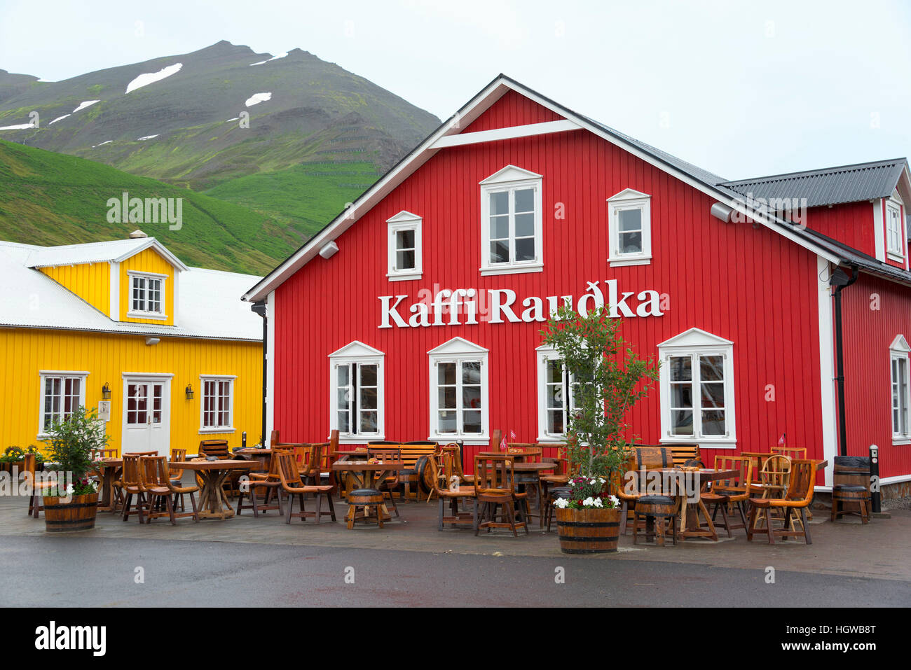Kaffi Raudka, Siglufjörður Affitto, Islanda Foto Stock