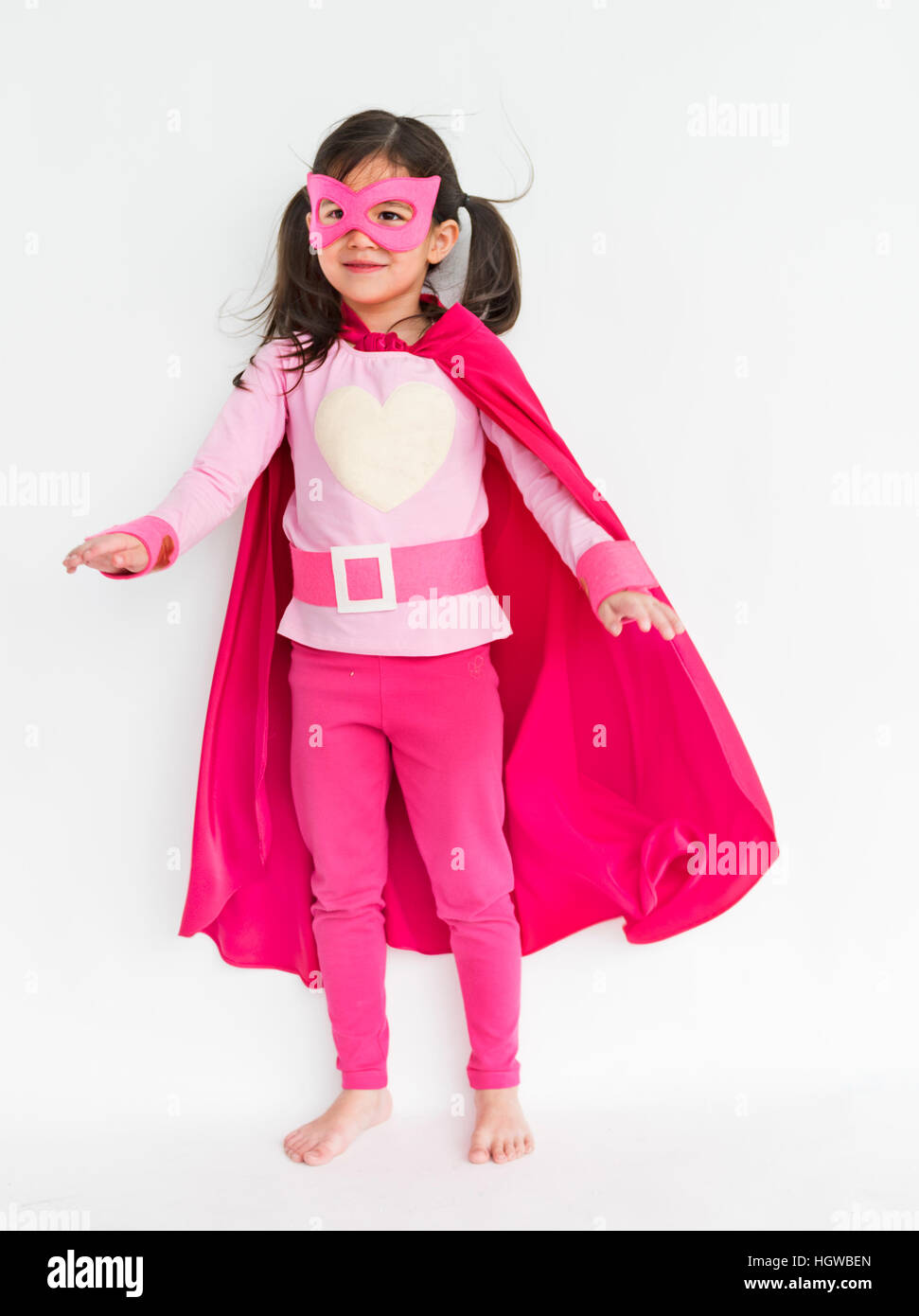 Il supereroe ragazza Bold Brave idolo femminile Nozione Foto Stock