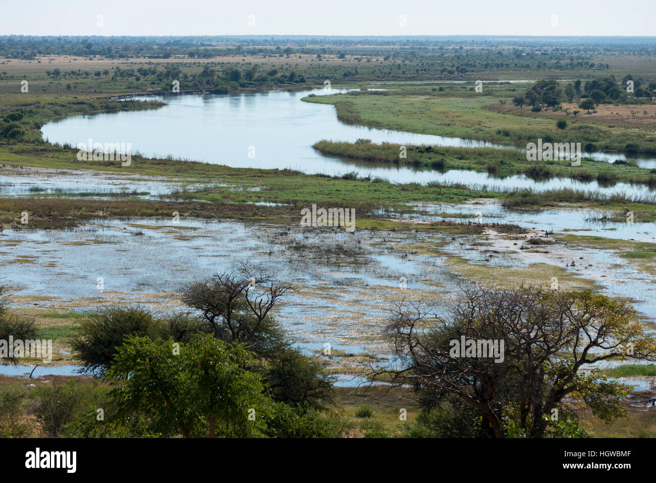 L'Okavango, Rundu, Namibia Foto Stock