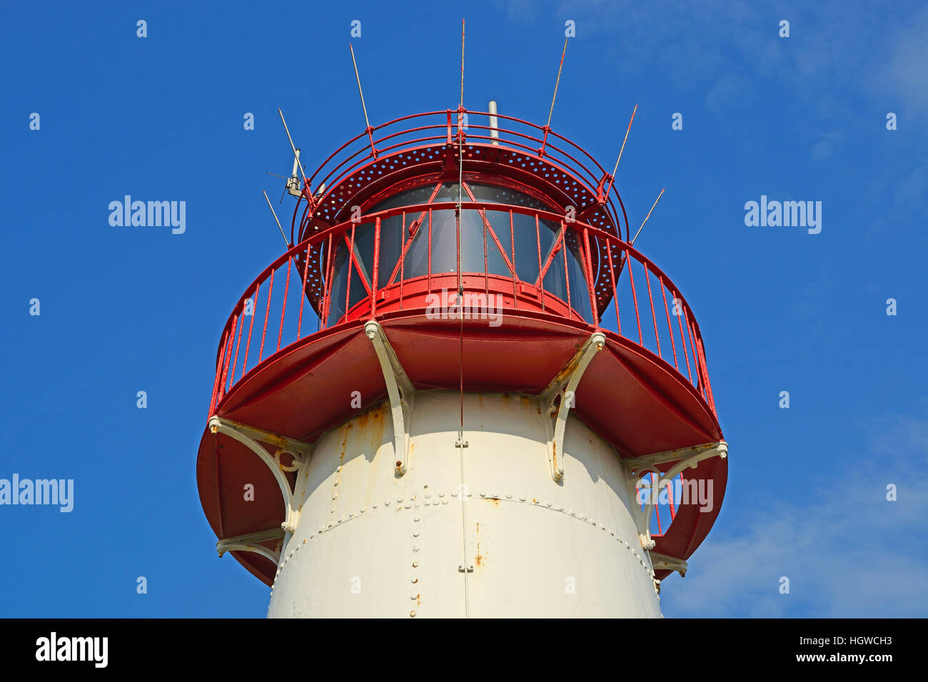 Leuchtturm List-West, Ellenbogen, Sylt, nordfriesische isole, Nordfriesland, Schleswig-Holstein, Germania Foto Stock