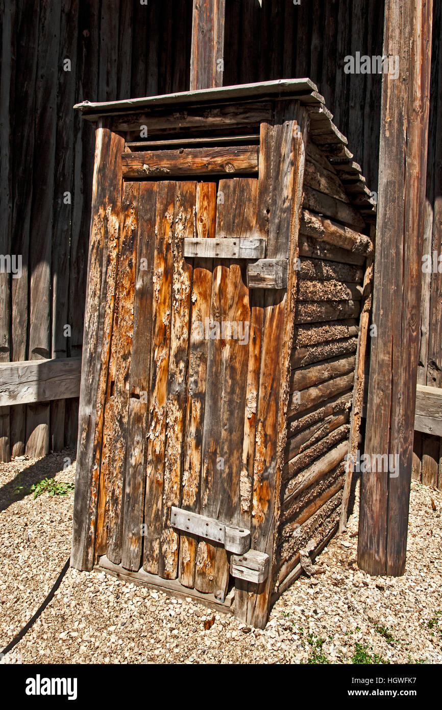 Fort Edmonton, Alberta, Canada, registro esterno privato. XIX e agli inizi del XX secolo British fort che divenne Edmonton Foto Stock