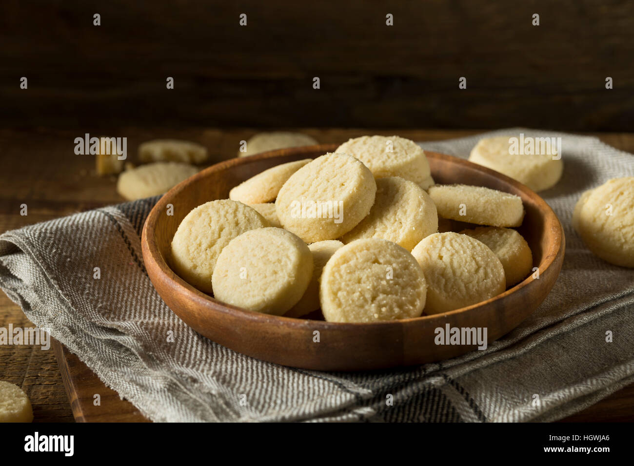 Dolci fatti in casa biscotti frollini pronto a mangiare Foto Stock