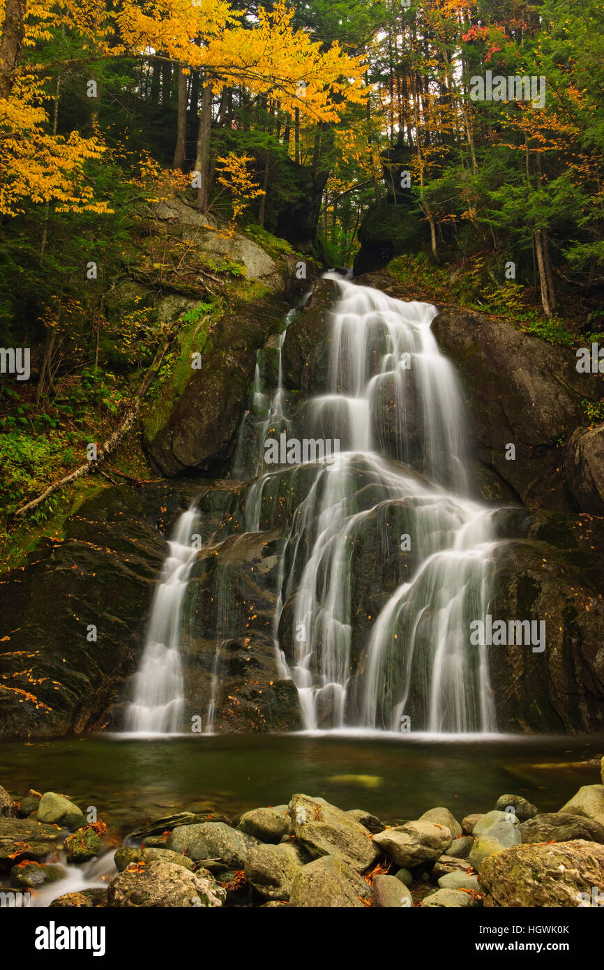 Moss Geln cade nel Vermont montagne verdi. Granville Prenotazione parco dello stato. Foto Stock