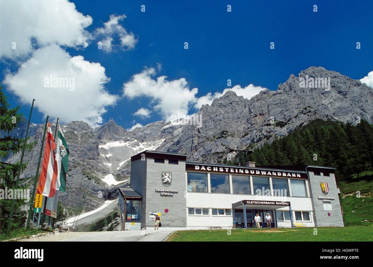 Inclinare Dachsteinsuedwand , Ramsau, Stiria, Austria Foto Stock
