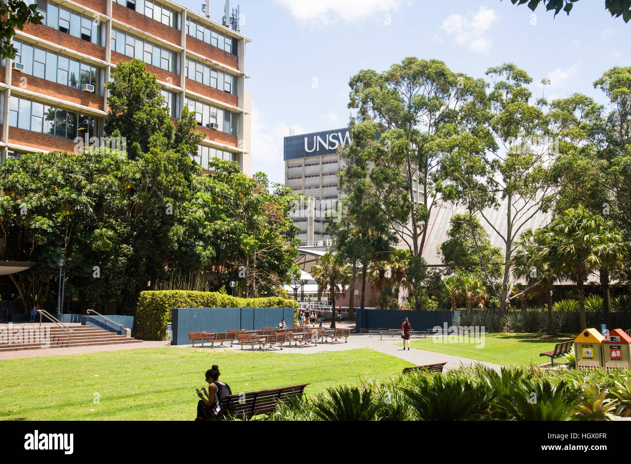 La University of New South Wales UNSW è un'università pubblica australiana di ricerca situata nel sobborgo di Kensington a Sydney. Foto Stock