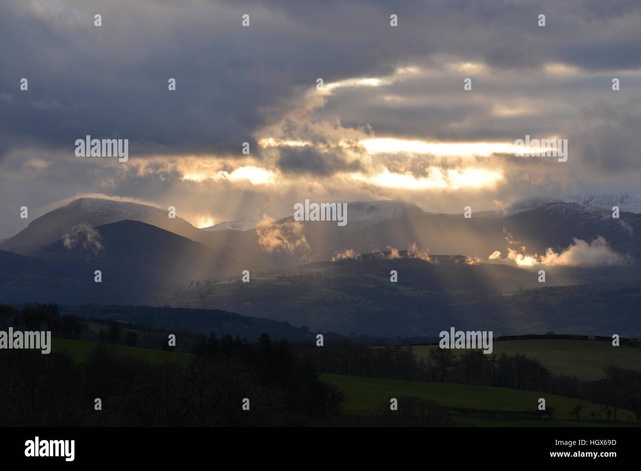 Colline welsh Foto Stock