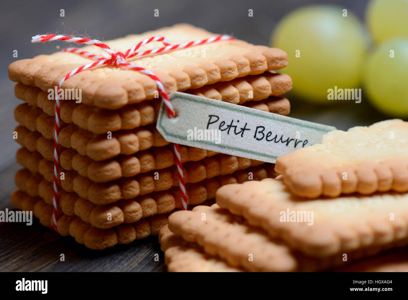 Butterkekse, Butterkeks, Petit Beurre Foto Stock