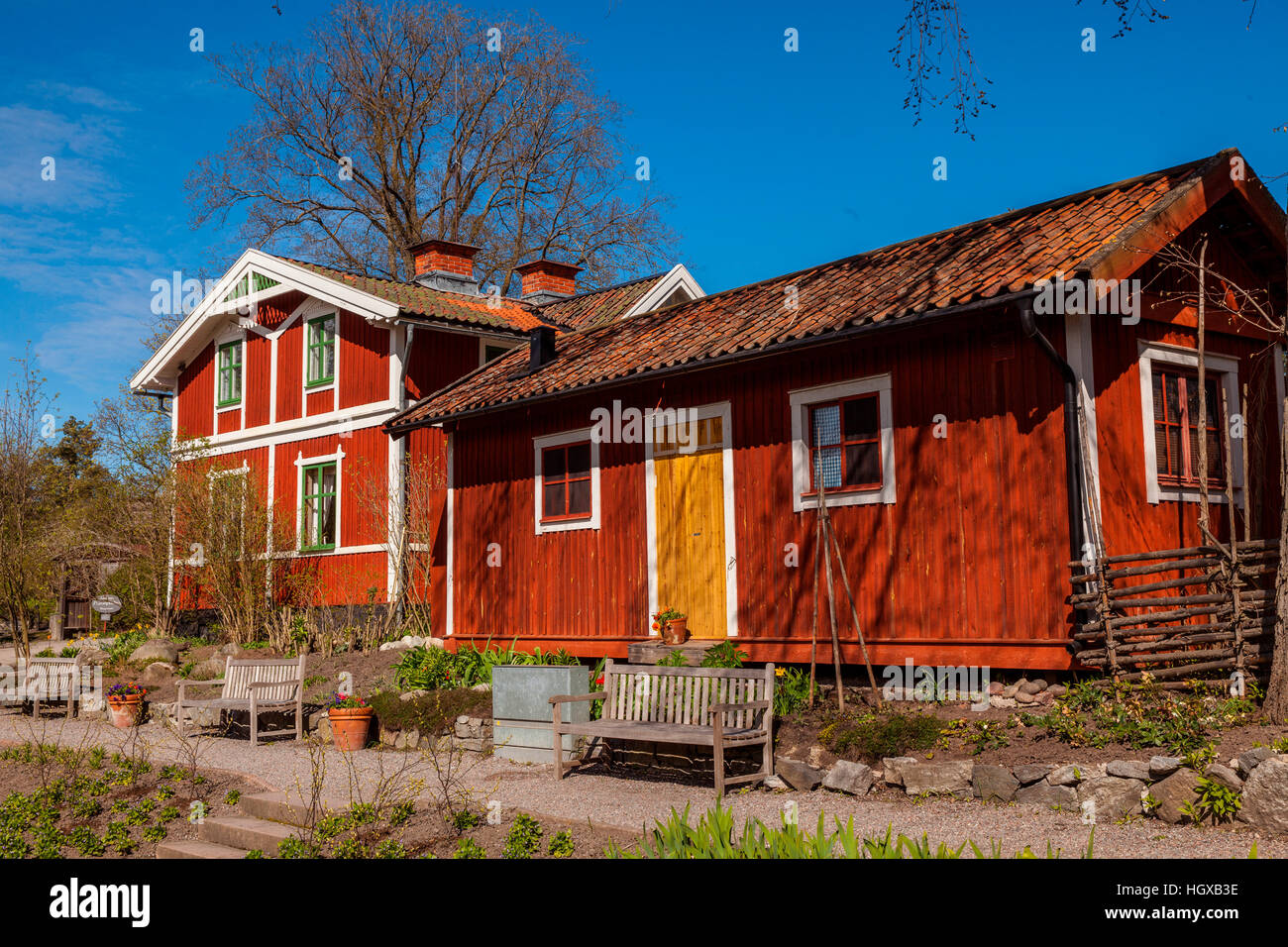 Skansen Museum, Stoccolma, Svezia Foto Stock