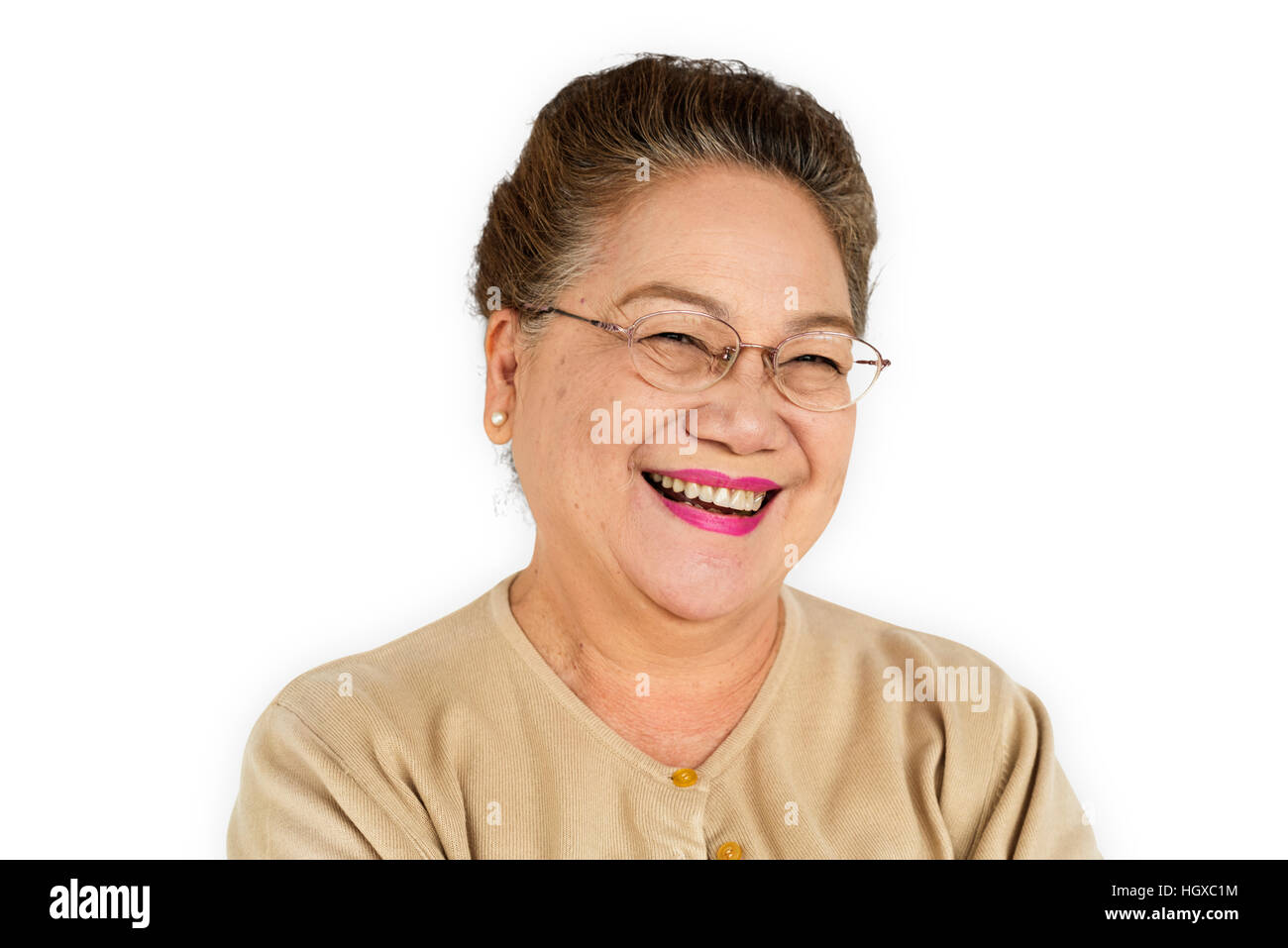 Senior donne adulte sorridendo felice concetto Foto Stock