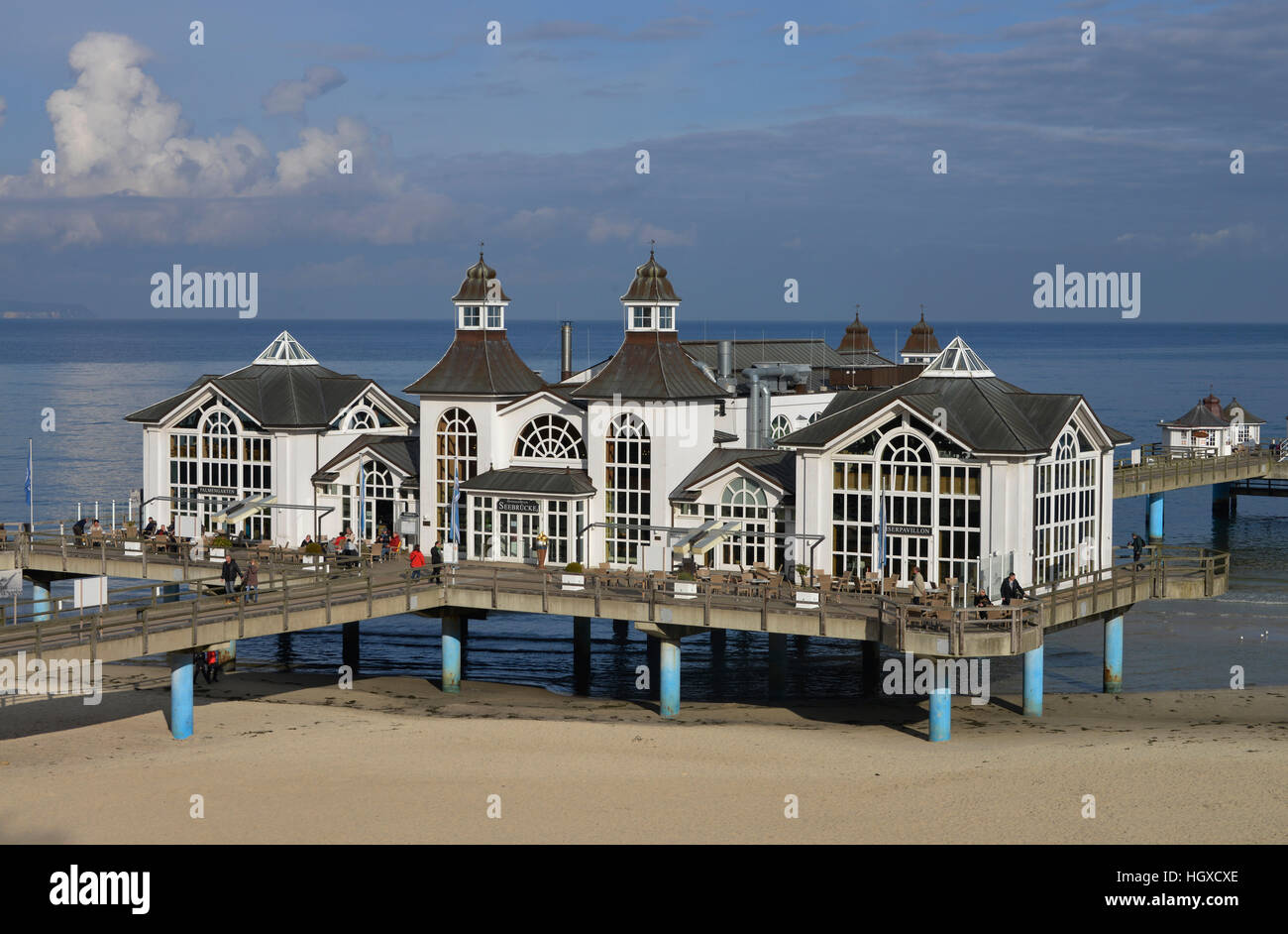 Seebruecke, Sellin, Ruegen, Meclenburgo-Pomerania Occidentale, Germania Foto Stock