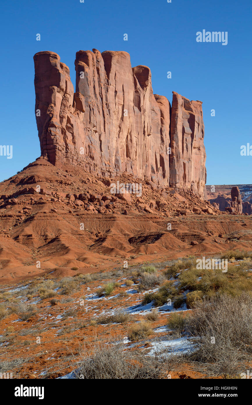 Camel Butte, il parco tribale Navajo Monument Valley, Utah, Stati Uniti d'America Foto Stock