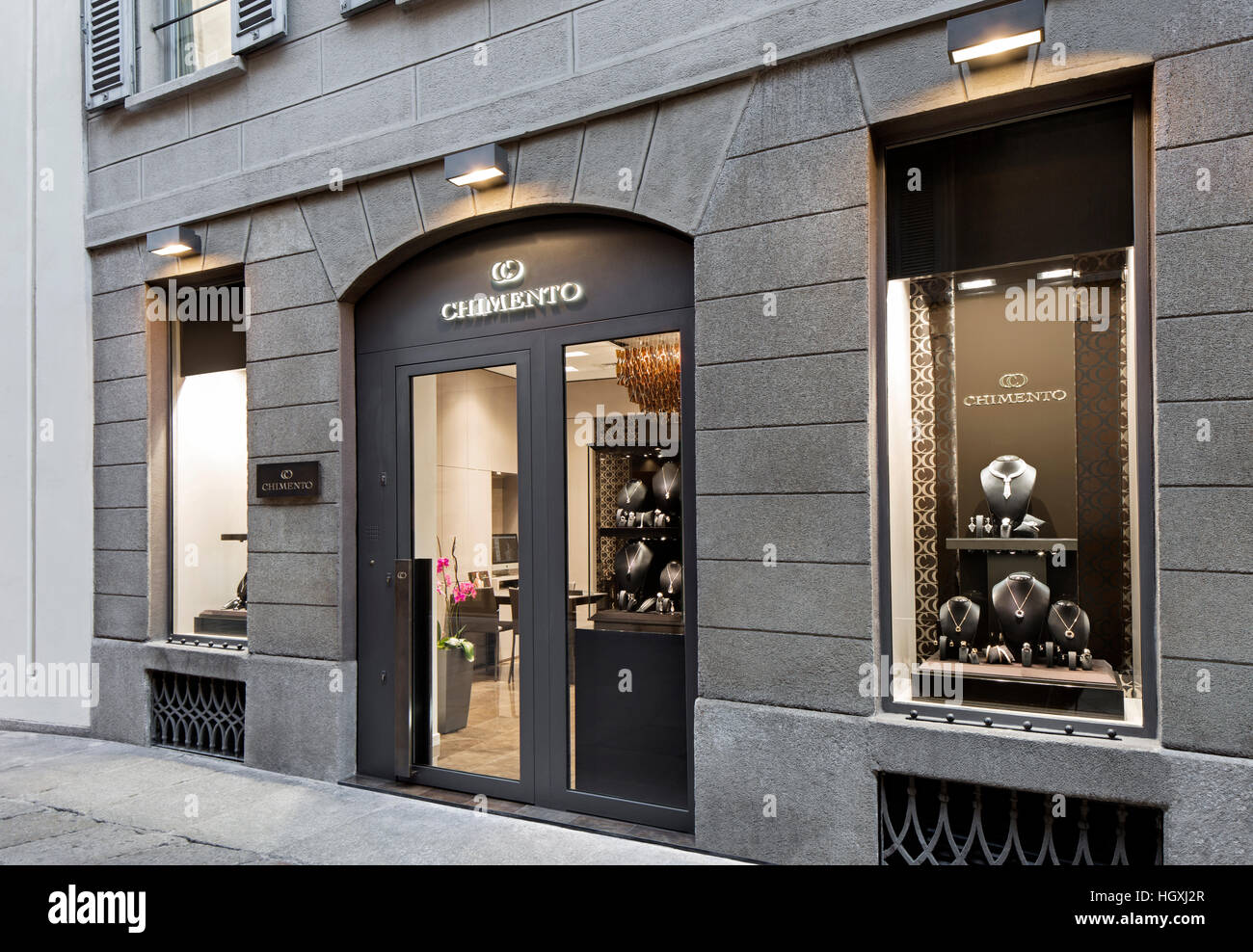 Chimento flagship store a Milano Via della Spiga Italia Foto Stock