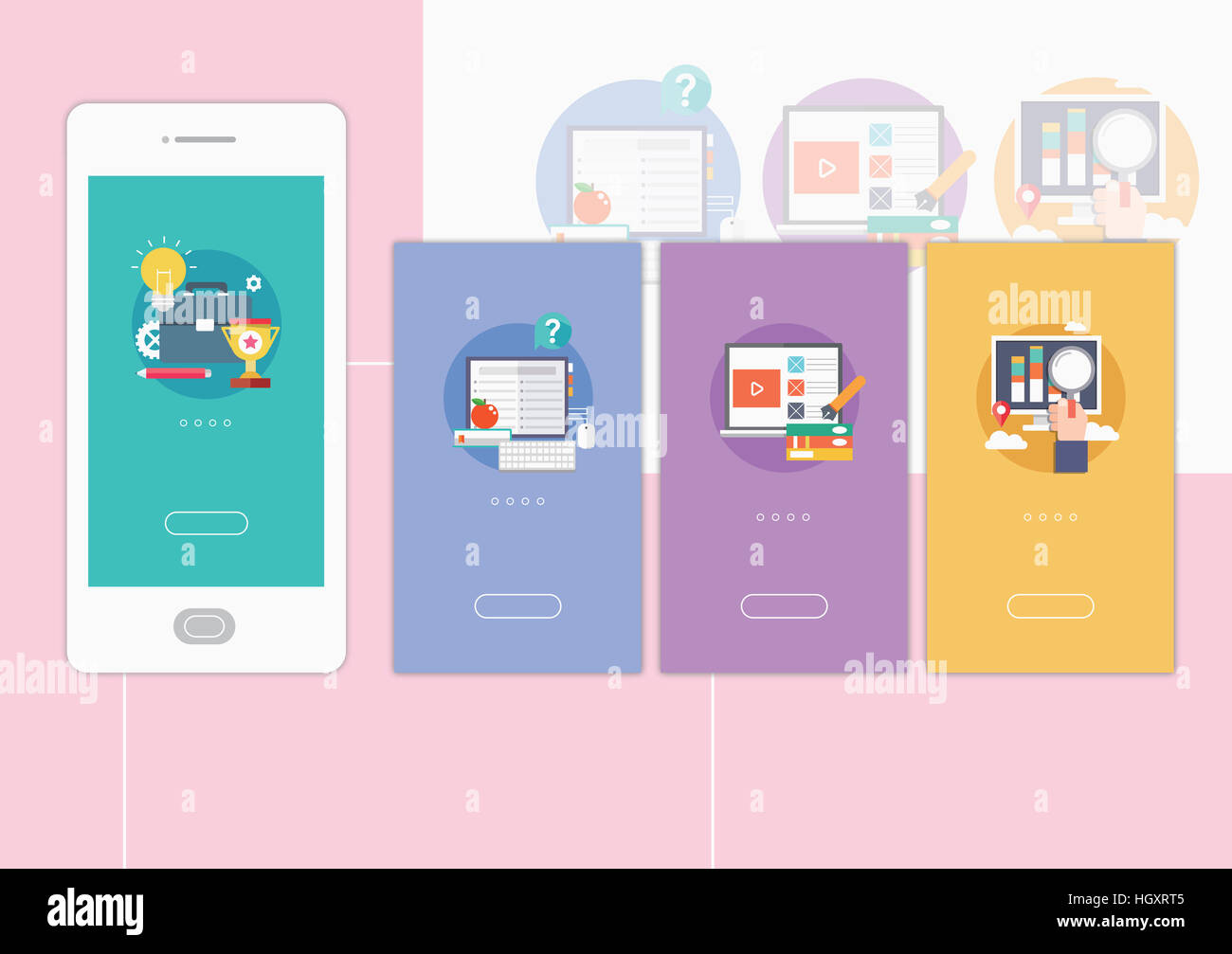 Le pagine web relative al business Foto Stock